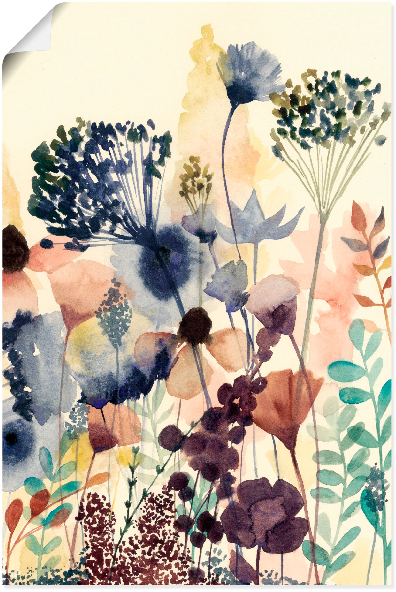 Artland Wandbild »Sonnengetrocknete Blüten II«, Poster versch. als Blumenwiese, kaufen in Wandaufkleber Grössen oder Leinwandbild, St.), (1 Alubild, jetzt