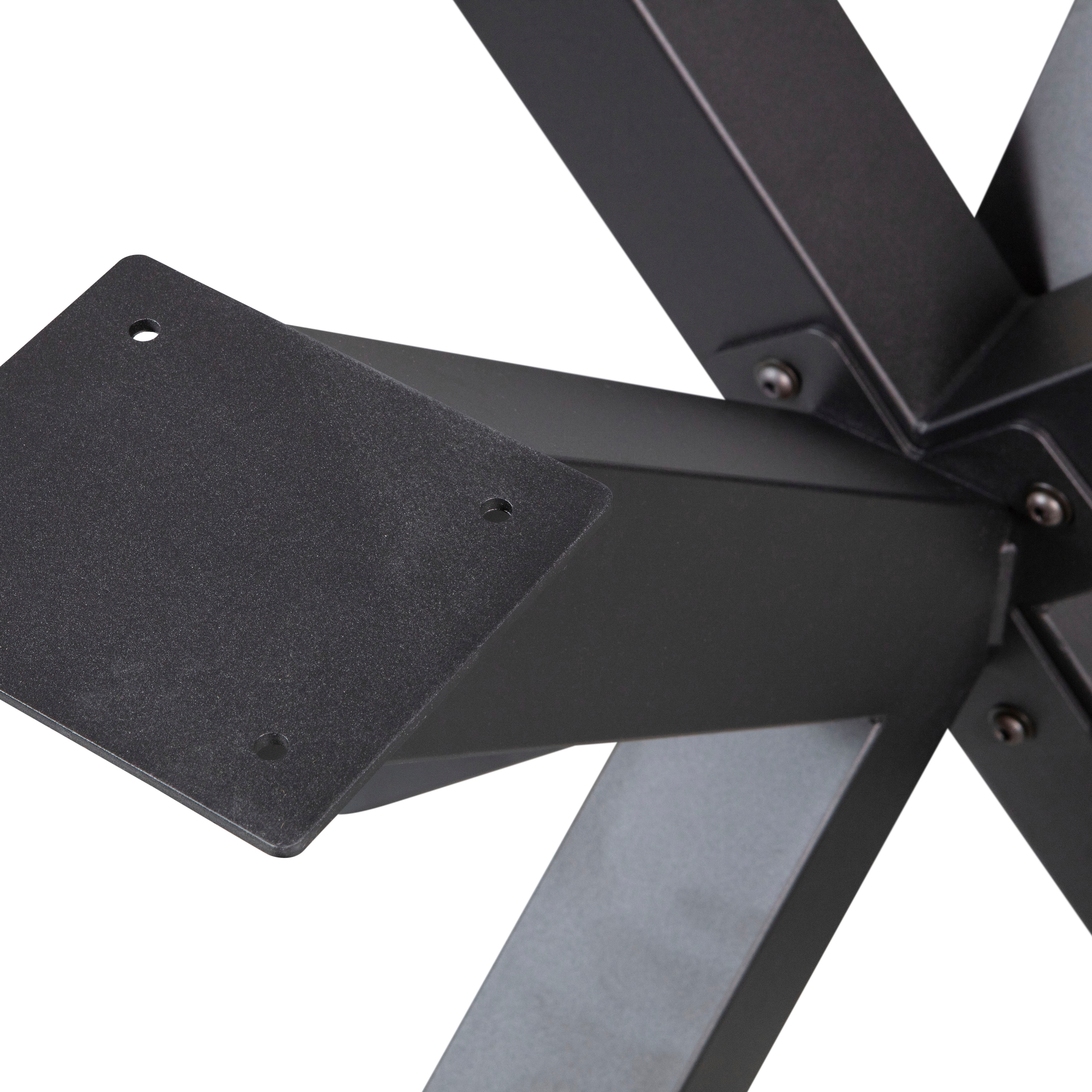 WOOOD Pied de table »Tablo Kreuzform Metall mit Pulverbeschichtung B 159 x T 77 x H 72 cm« Capacité de charge 150 kg, forme croisée compacte, facile à monter