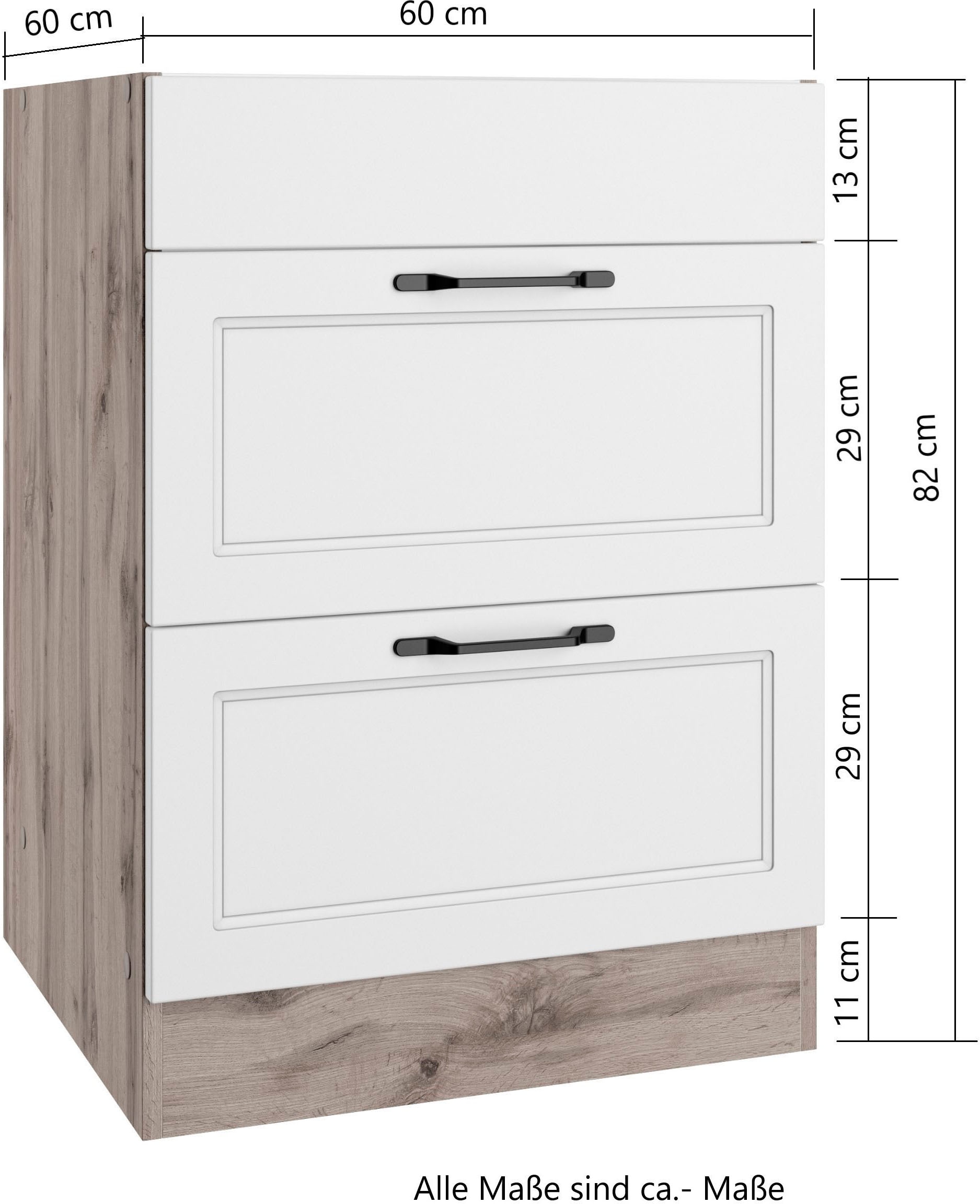 KOCHSTATION Kochfeldumbauschrank »KS-Lana« Breite 60 cm