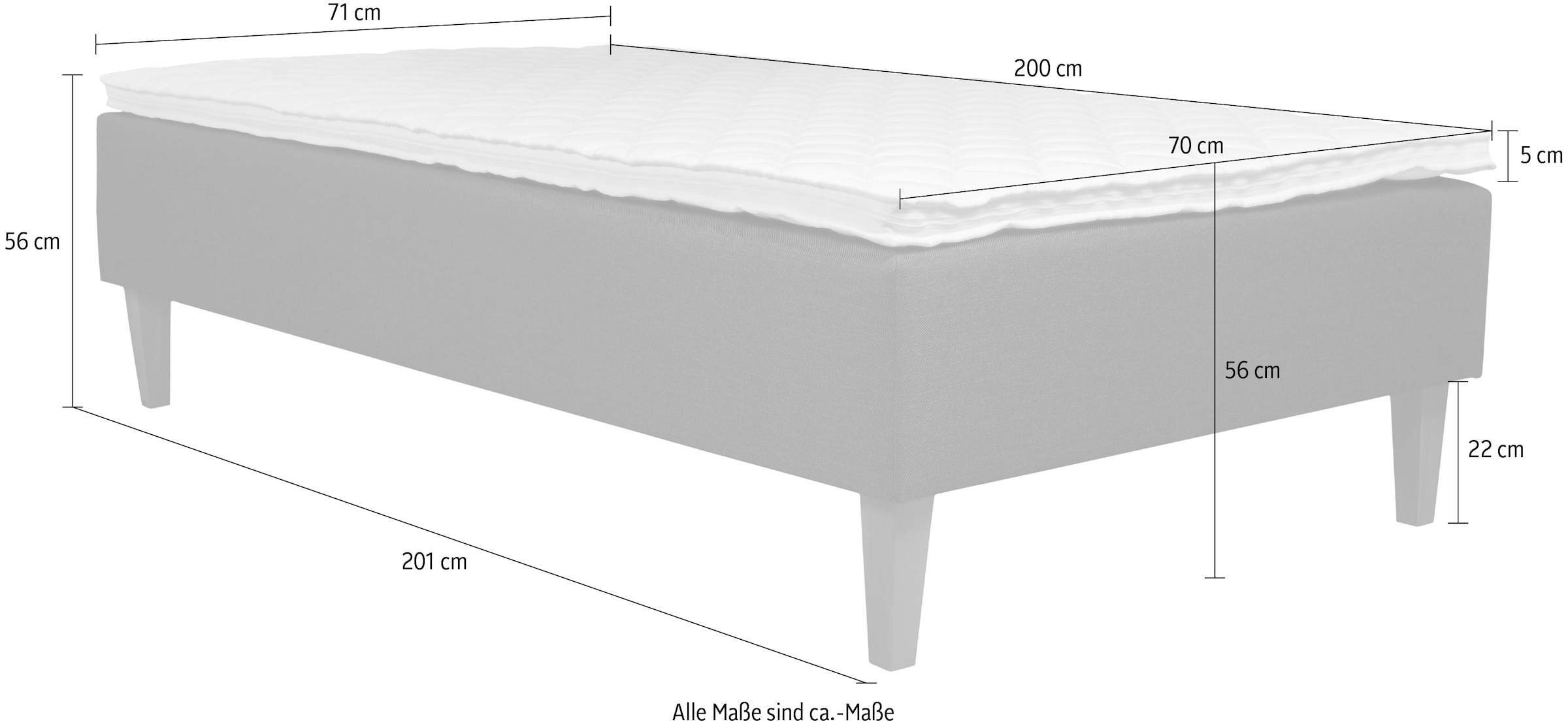 Home affaire Boxspringbett »Osterberg«, mit Taschen-Federkernunterbox