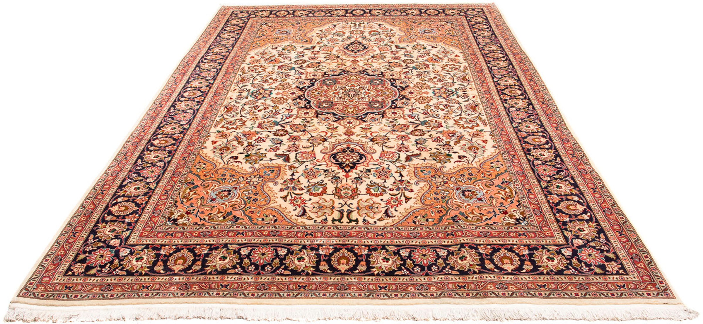 Image of morgenland Orientteppich »Perser - Täbriz - Royal - 302 x 202 cm - braun«, rechteckig, 7 mm Höhe, Wohnzimmer, Handgeknüpft, Einzelstück mit Zertifikat bei Ackermann Versand Schweiz