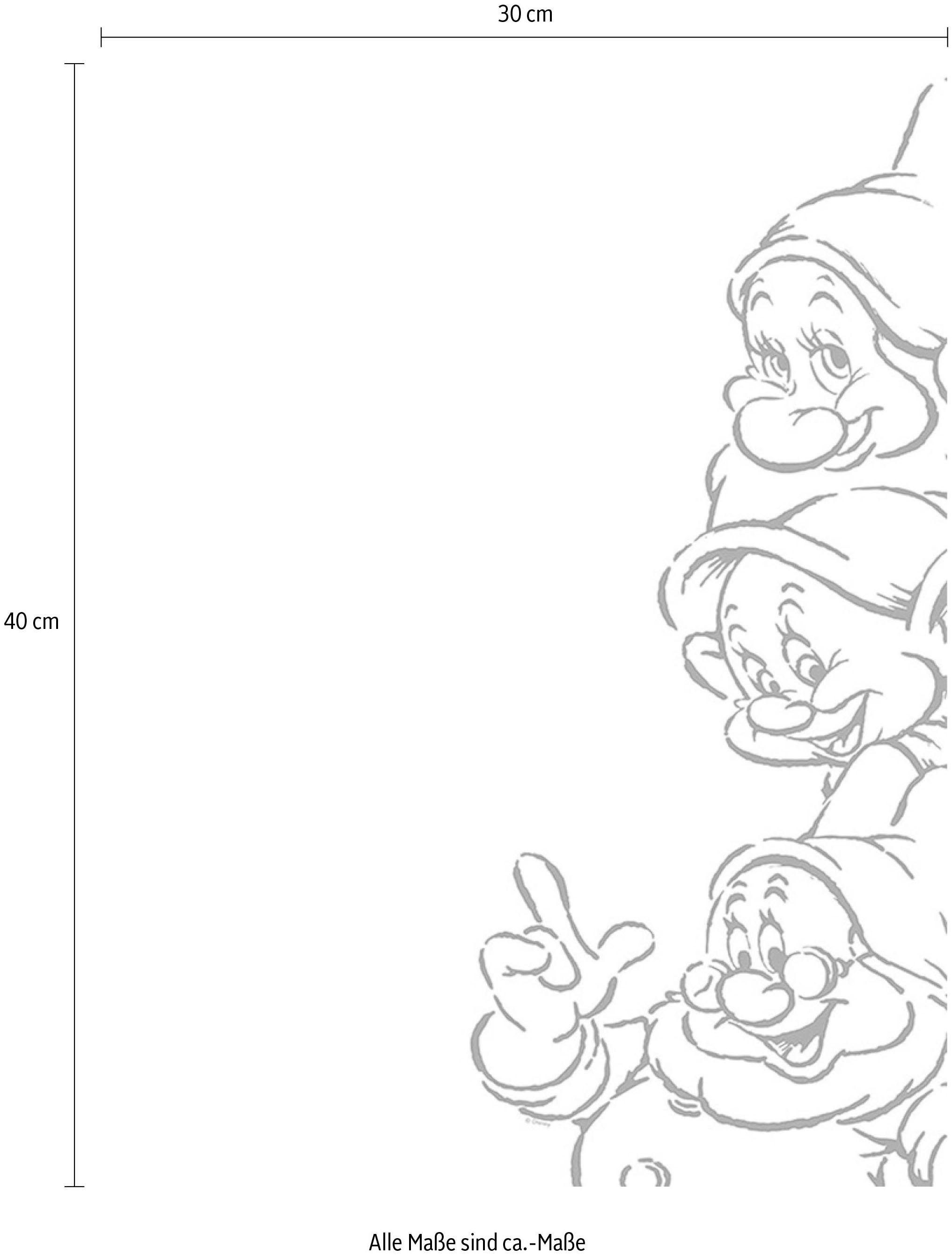 Komar Bild »Snow White Dwarves«, Disney, (1 St.), Wandbild zur Dekoration im Kinderzimmer - ohne Rahmen