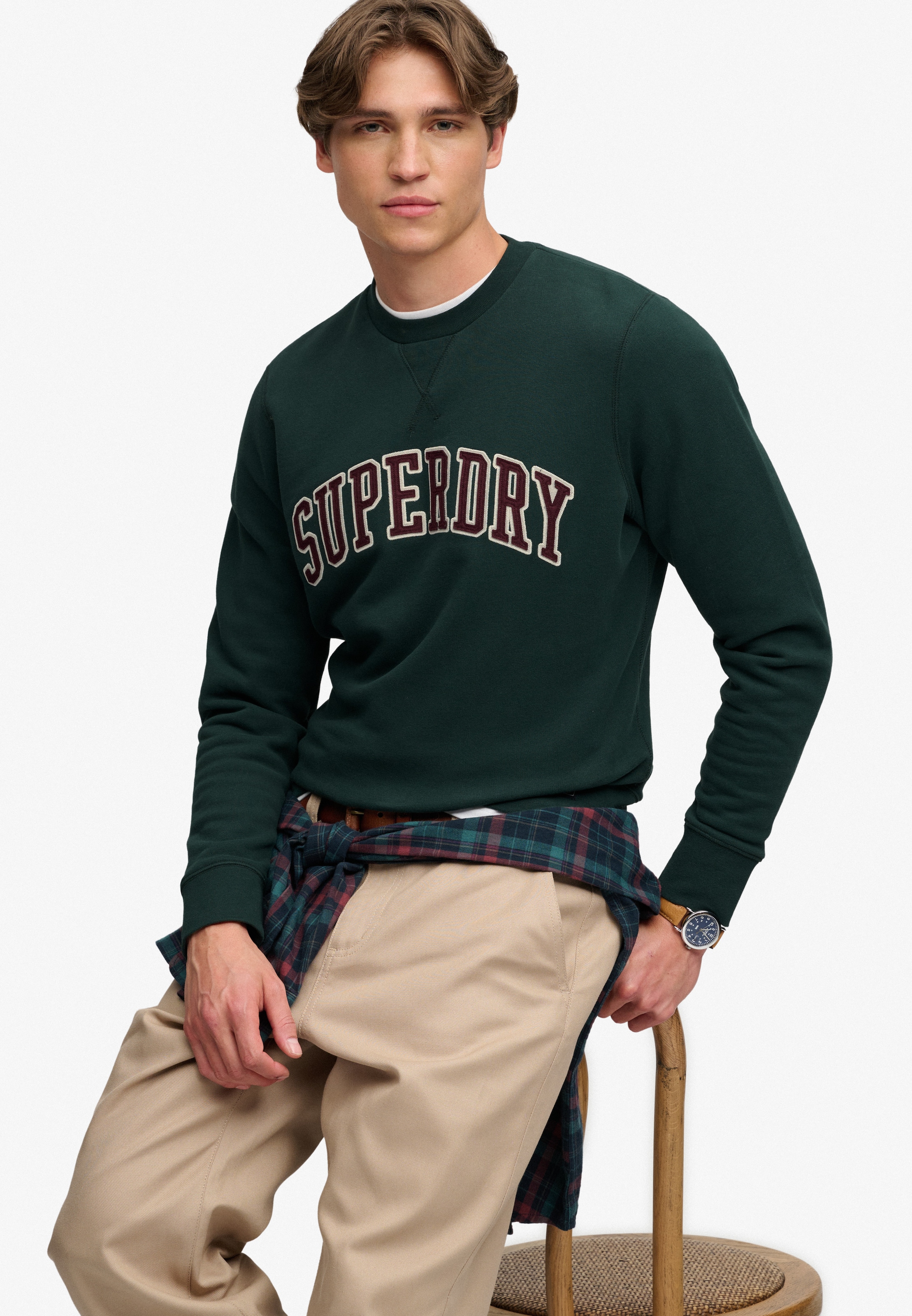Superdry Sweatshirt »ATHLETIC APPLIQUE RELAXED CREW«, Baumwollmischung, relaxed fit
