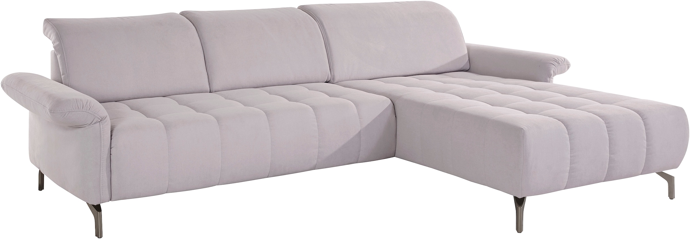 INOSIGN Ecksofa »Fresh L-Form«, Federkern, wahlweise Kopfteilverstellung und motorischer Vorziehsitz