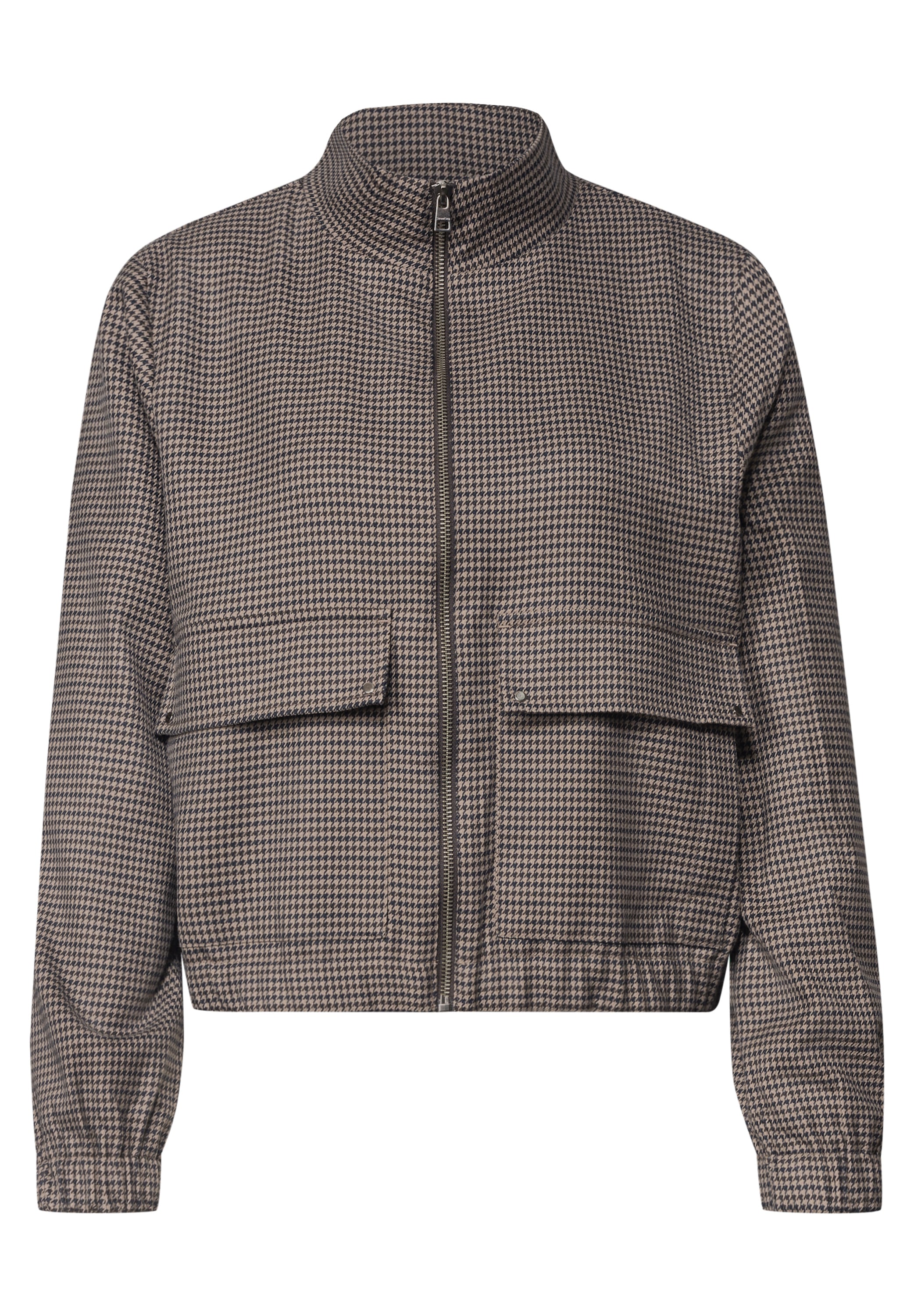 STREET ONE Blouson ohne Kapuze mit Houndstooth Muster und Zipper