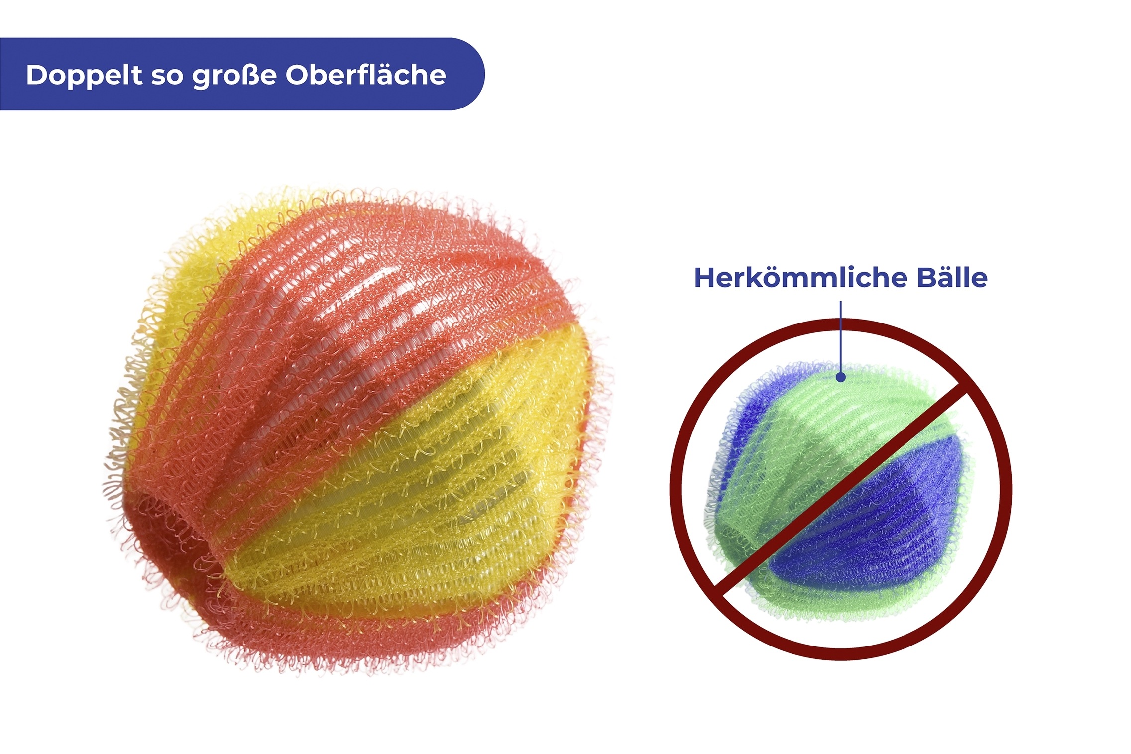 Maximex Wäschekugel »Modell Flusenschreck Jumbo« extra-grosse Wäschebälle für die Waschmascchine, sammeln Flusen & Haare
