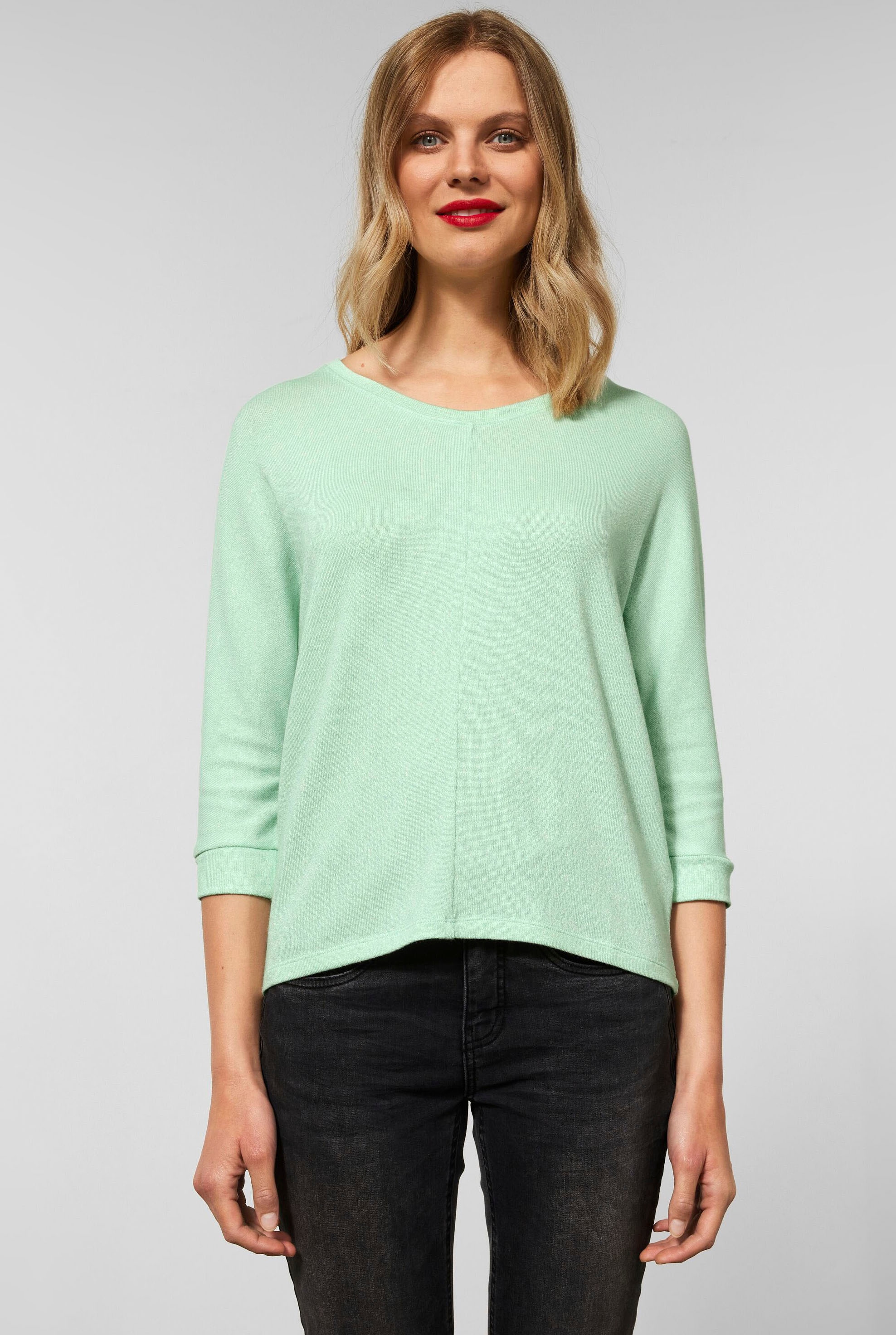 Einkaufen ♕ STREET Ellen«, »Style Melange-Optik versandkostenfrei in 3/4-Arm-Shirt ONE kaufen