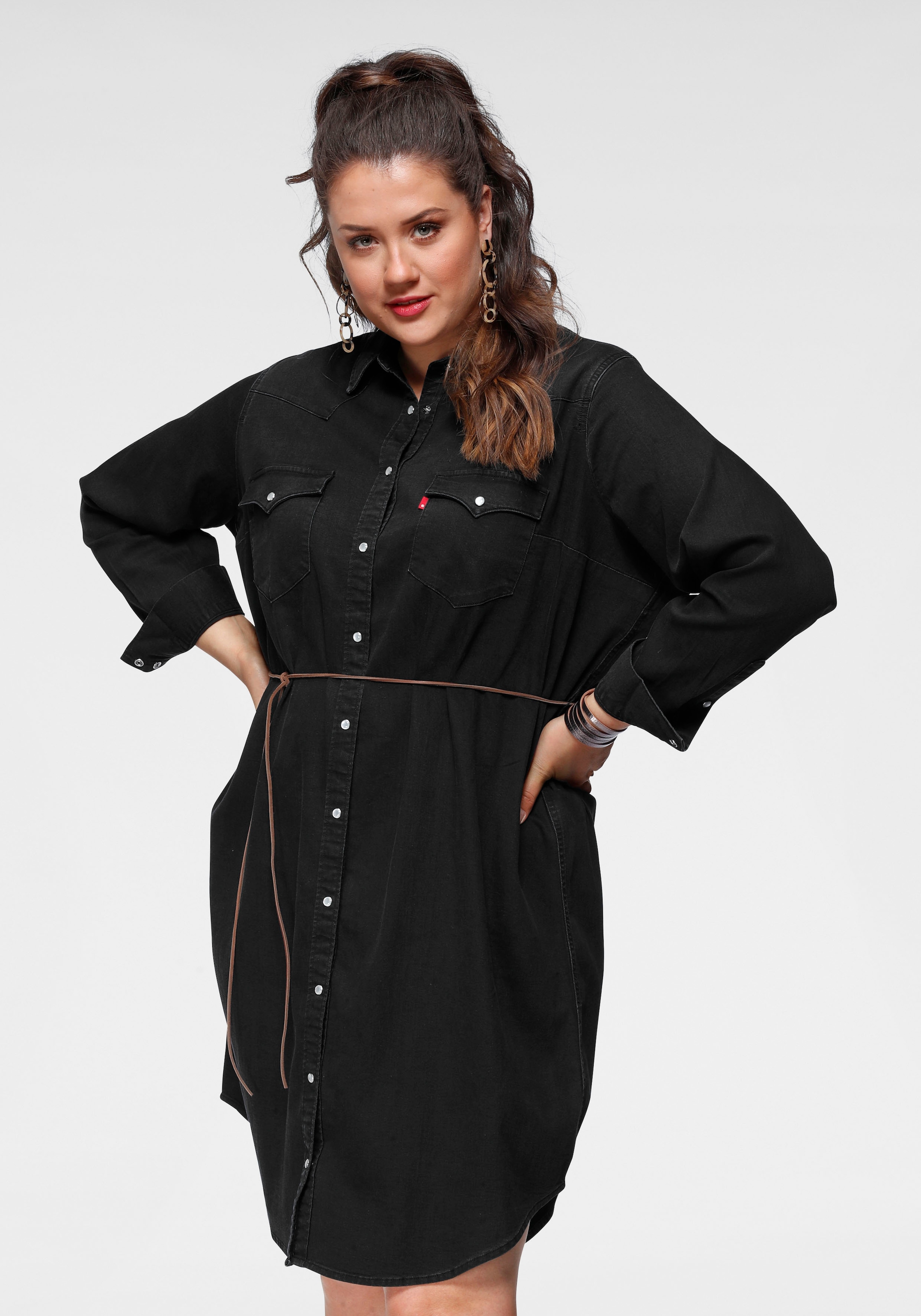 Jeanskleid »Western Dress« (Set, 2 tlg., mit Bindeband mit Bindeband)