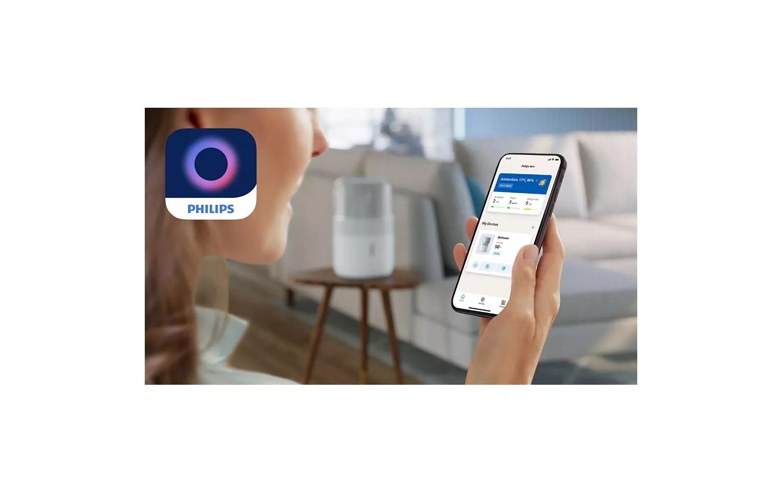 Philips Humidificateur d'air »HU5710/03 5000 Series« 4,5 l Wassertank pour pièces de 56 m², avec technologie NanoCloud
