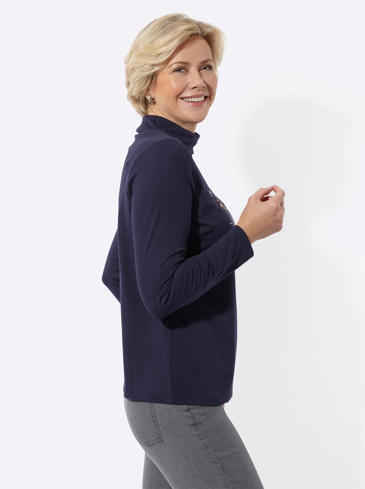 Classic Basics Stehkragenshirt »Rundhals-Shirt« 1