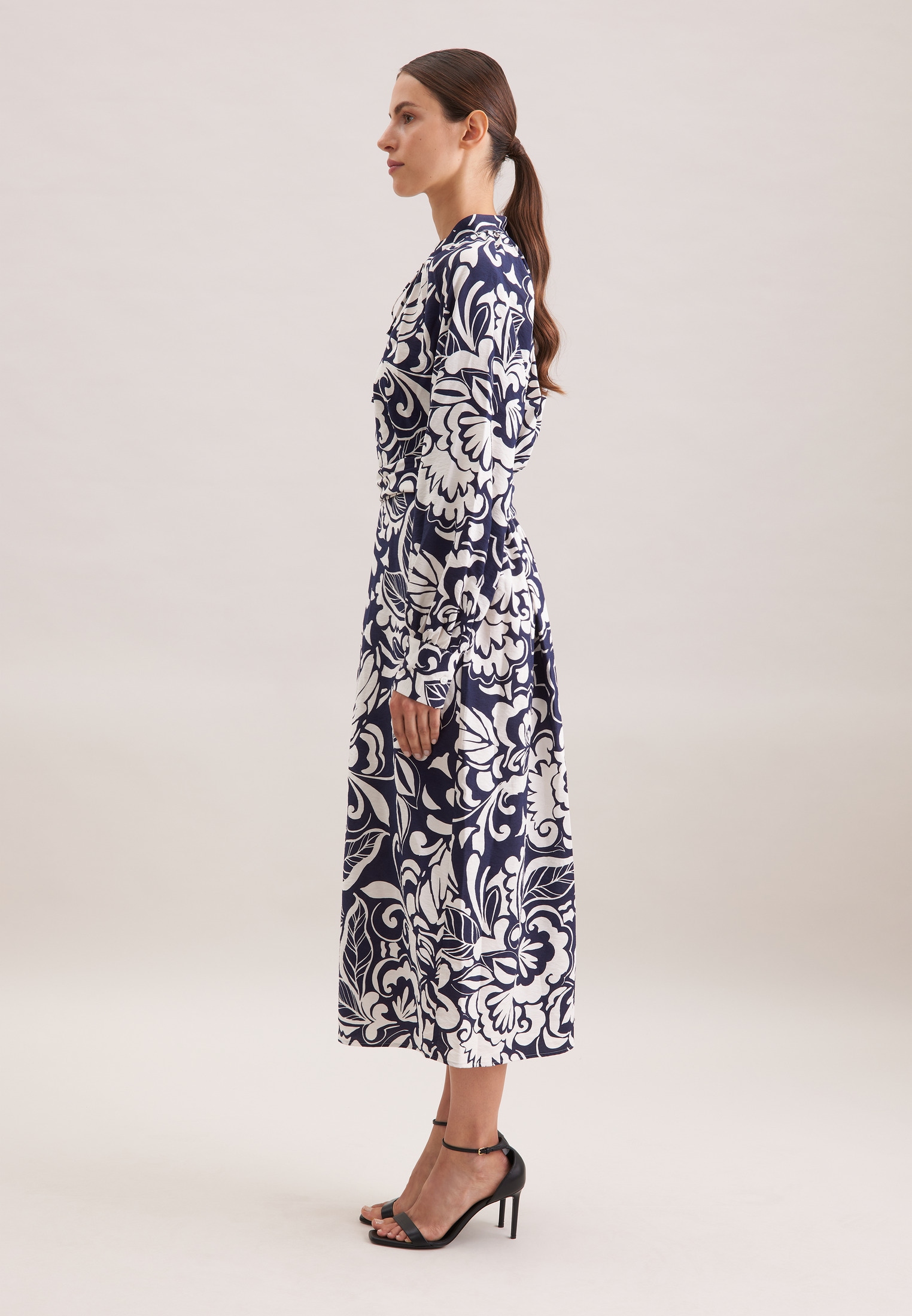 seidensticker Robe d'été 1/1 V-Neck Druck