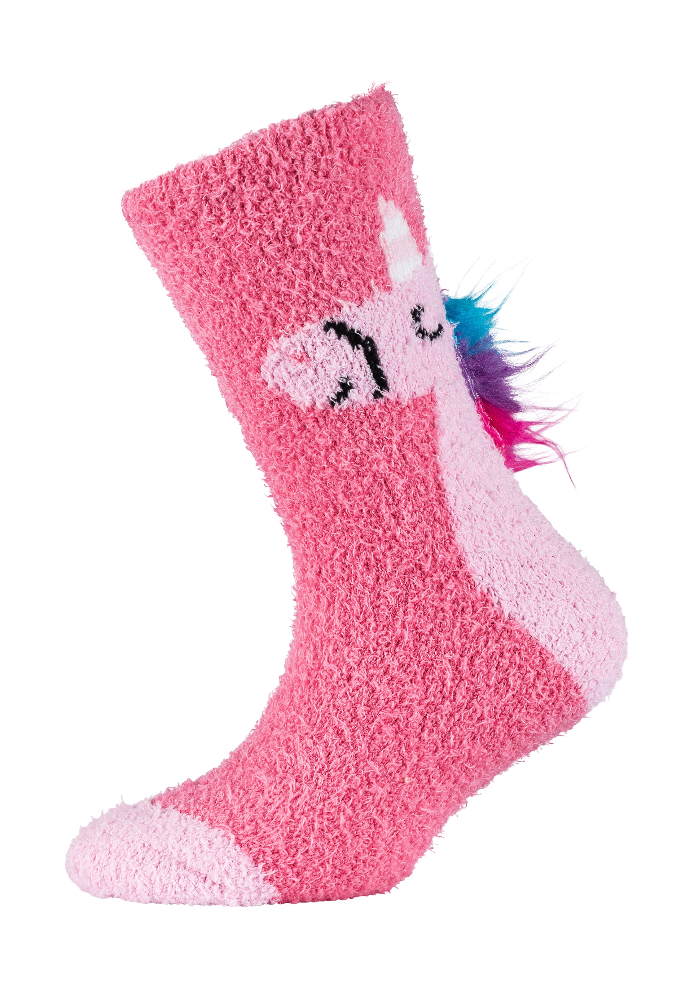 Camano Chaussettes »COSY FANCY APPLICATION SOCKS« 4 Couple tlg. mit elastischem Bund