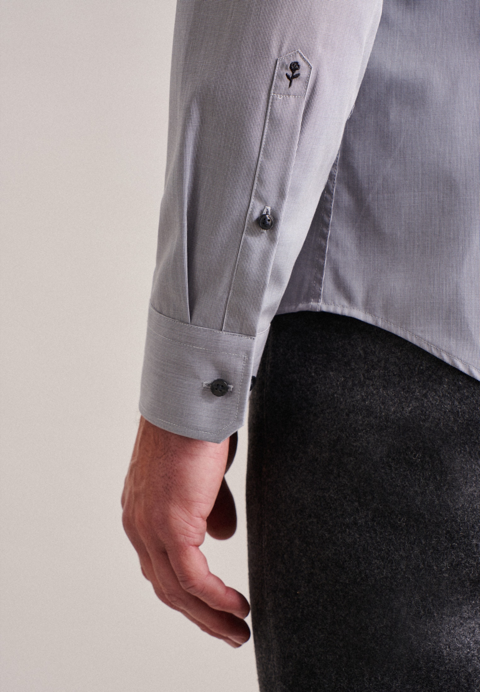 seidensticker Businesshemd »Slim«, Slim Extra langer Arm Kentkragen Uni