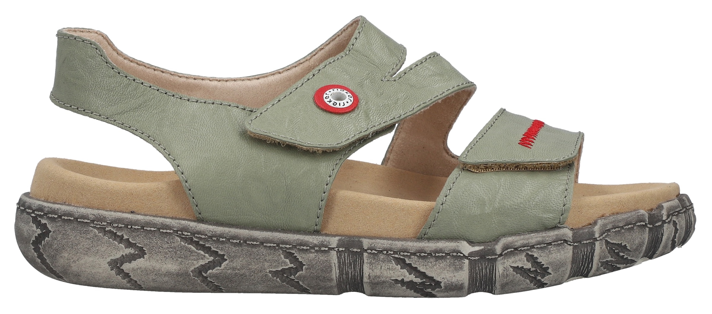 Rieker Sandale  Chaussure d'été, sandale velcro avec couture décorative