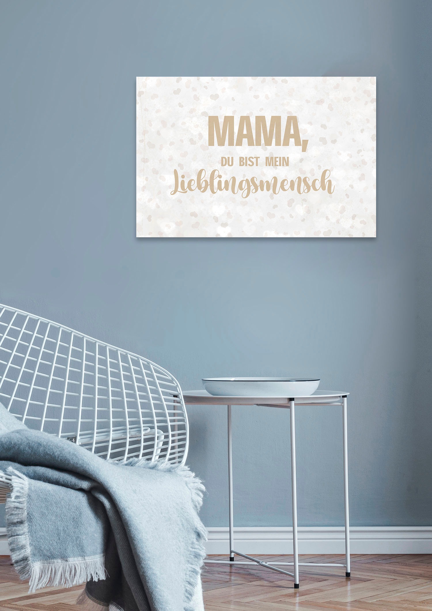 Image of queence Metallbild "Lieblingsmensch Mama" Schriftzug Schriftzüge 1 Stk. tlg. Stahlschilder