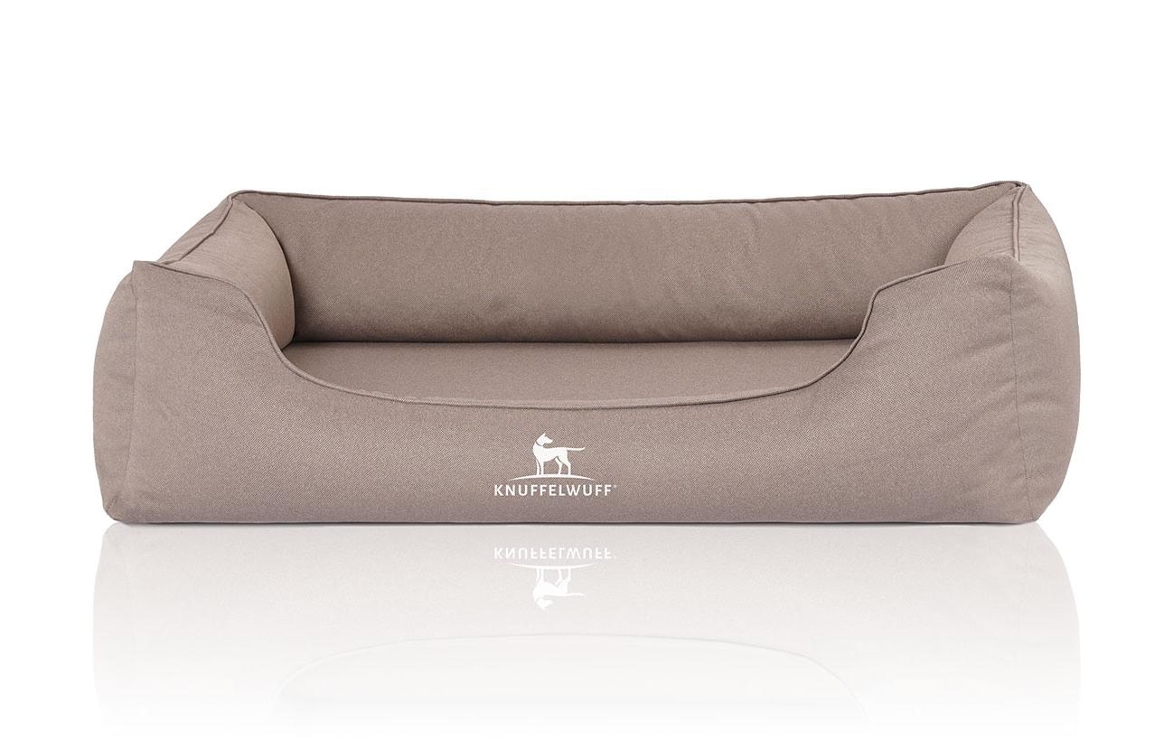 Tierbett »Leon Velour XXL, 120 x 85 cm, Beige/Grau«