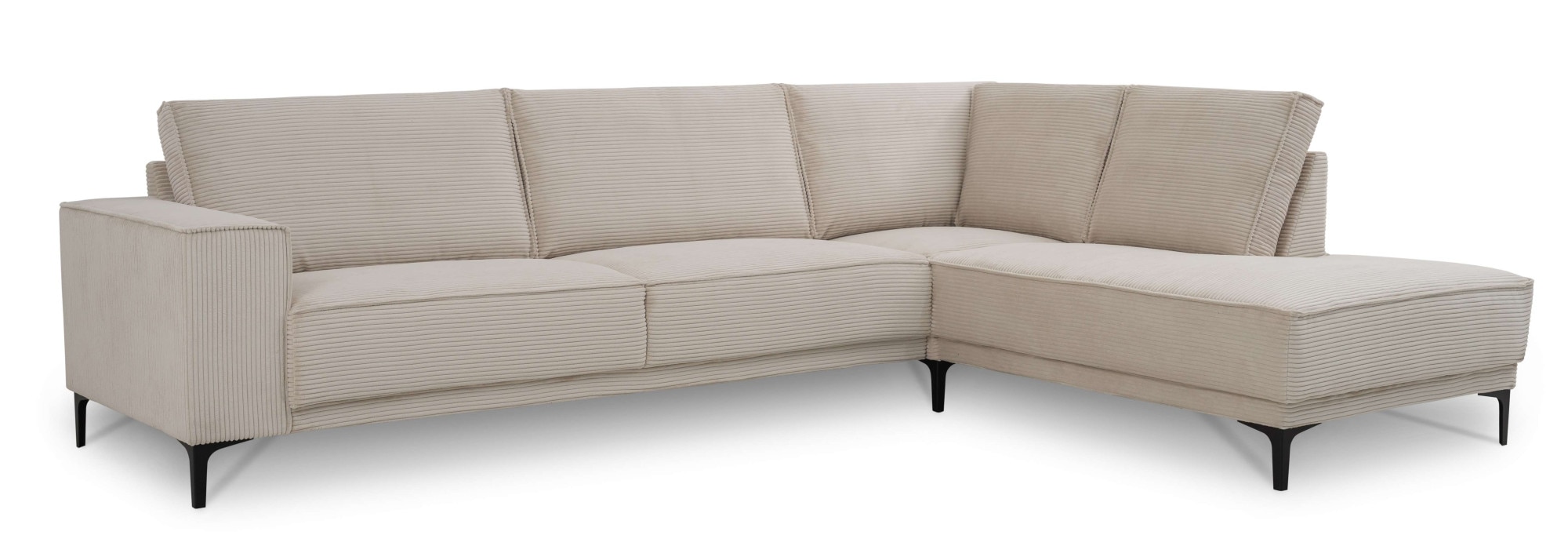 GOODproduct Ecksofa »OLAND Cord L-Form, B: 289 cm, Skandi-Design« Struktur, Flachgewebe, Luxus-Microfaser, Boucle