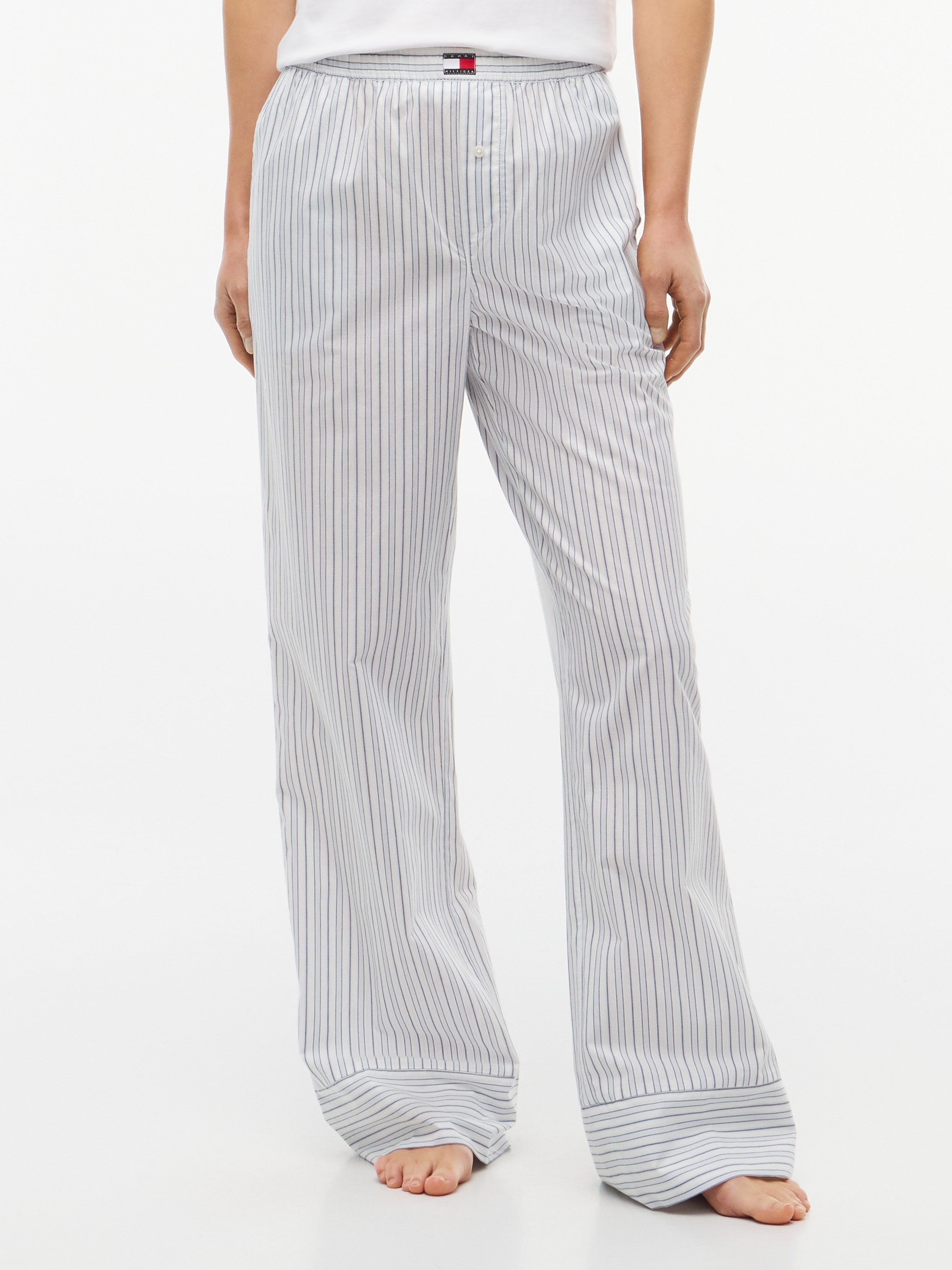 Image of Tommy Hilfiger Underwear Pyjamahose "POPLIN STRIPE PANTS" mit Elastikbund mit Label-Aufnäher
