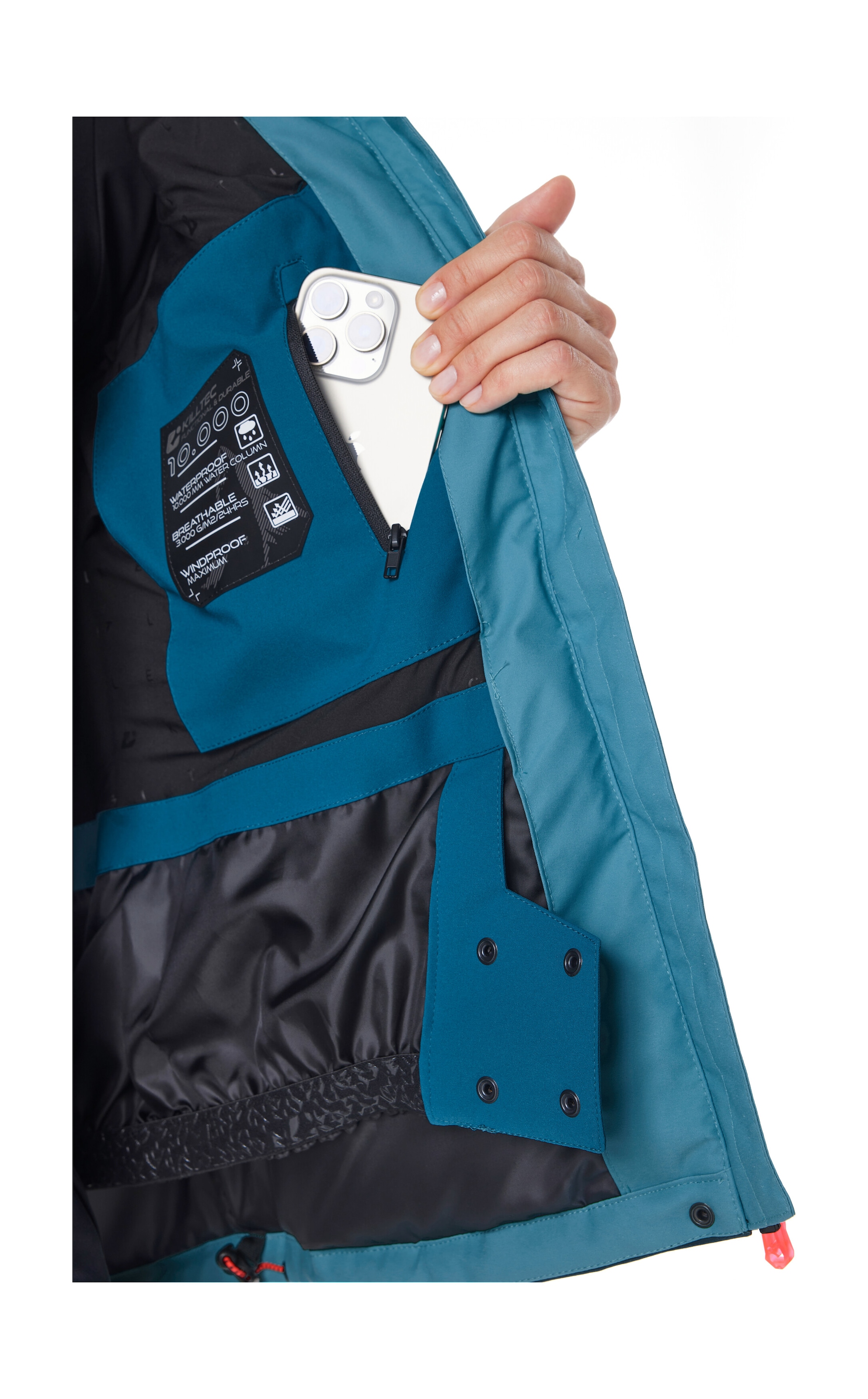 Killtec Veste de ski »KSW 67 WMN SKI JCKT« Damen Skijacke: wasserdicht, atmungsaktiv, abnehmbare Kapuze