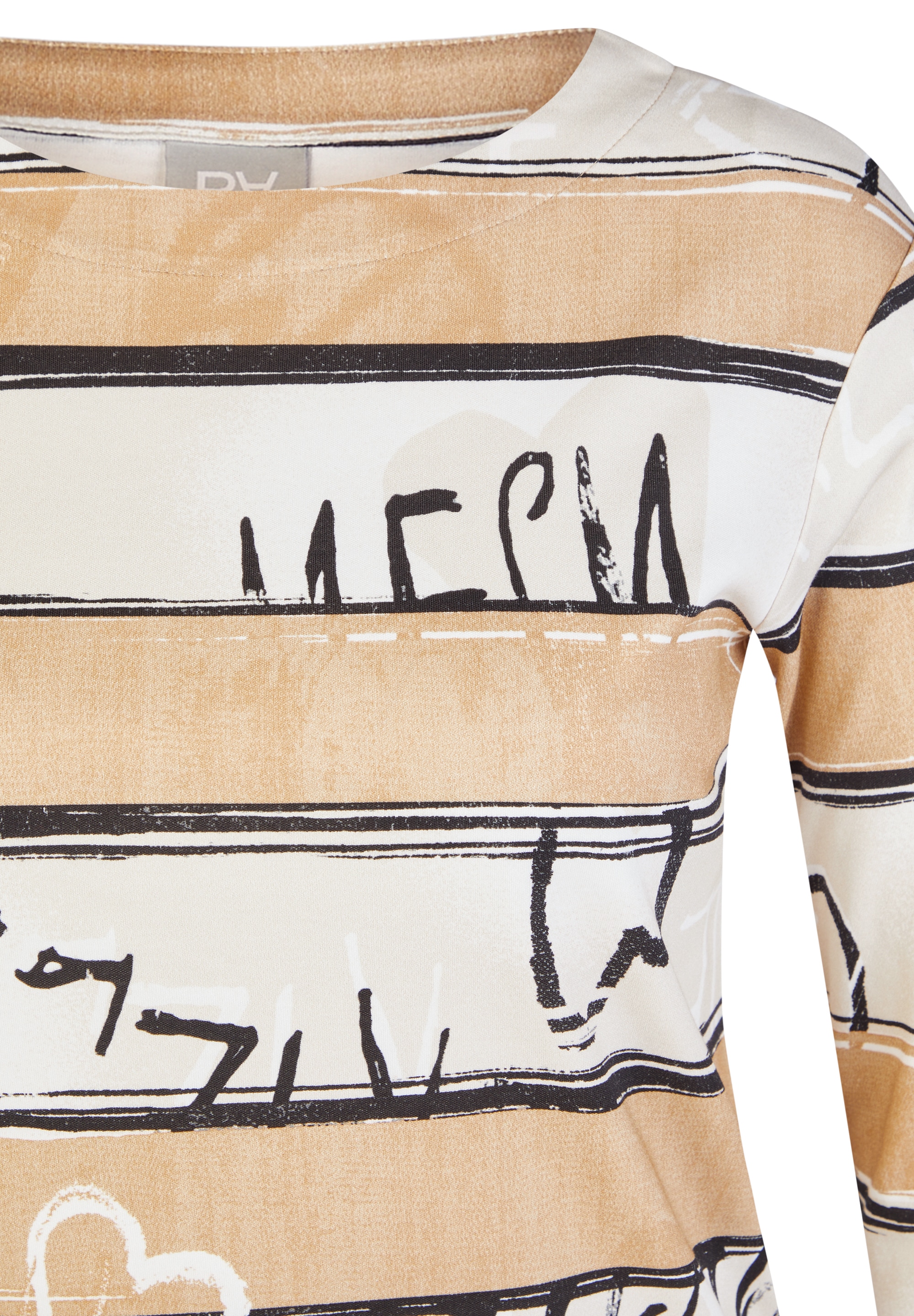 Rabe 3/4-Arm-Shirt mit All-Over Schriftzüge