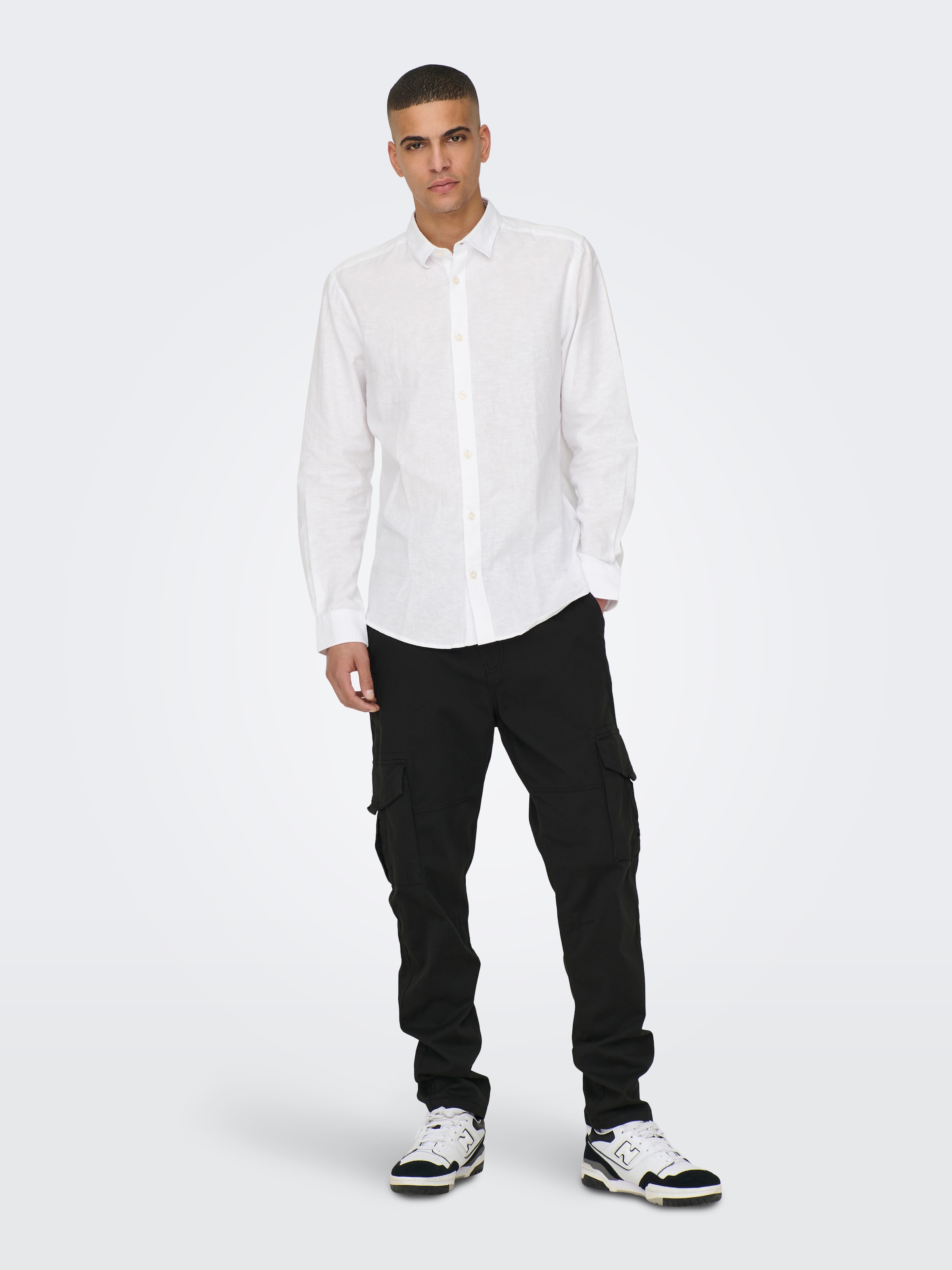 ONLY & SONS Chemise à manches longues »ONSCAIDEN LS SOLID LINEN SHIRT NOOS«