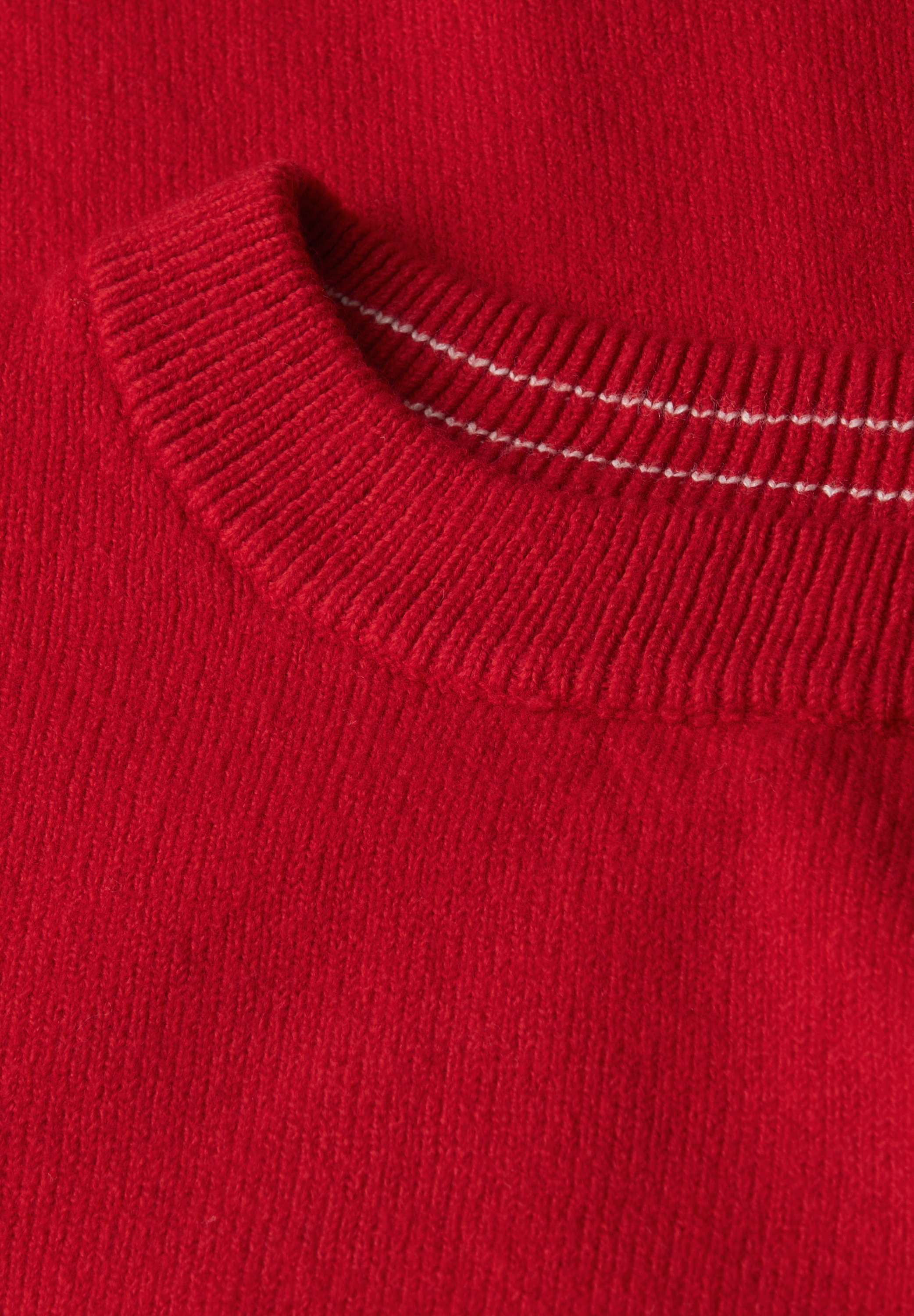 STREET ONE Pull à col rond mit Rippbündchen