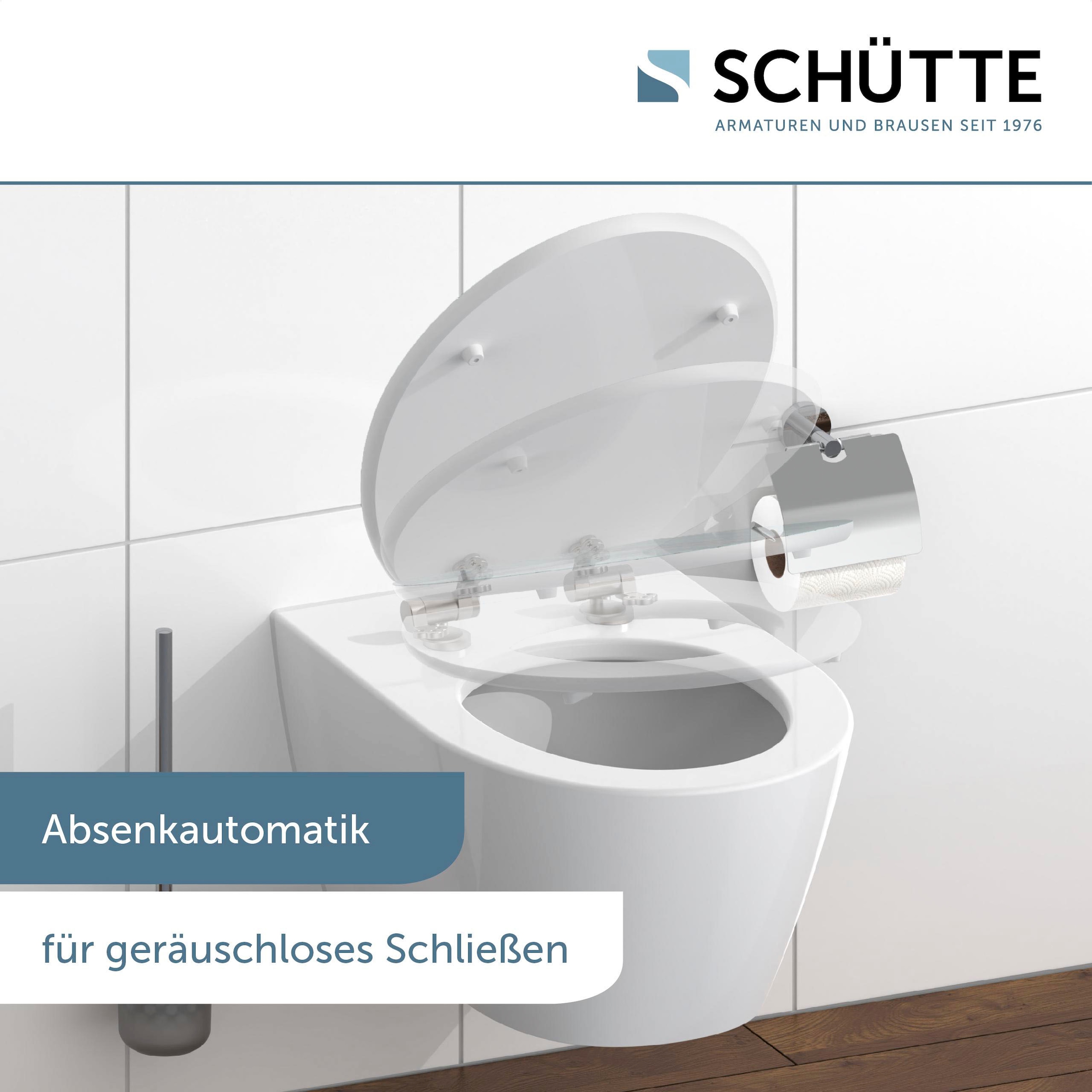 Schütte WC-Sitz »Blue Wood«, High Gloss mit MDF Holzkern, mit Absenkautomatik
