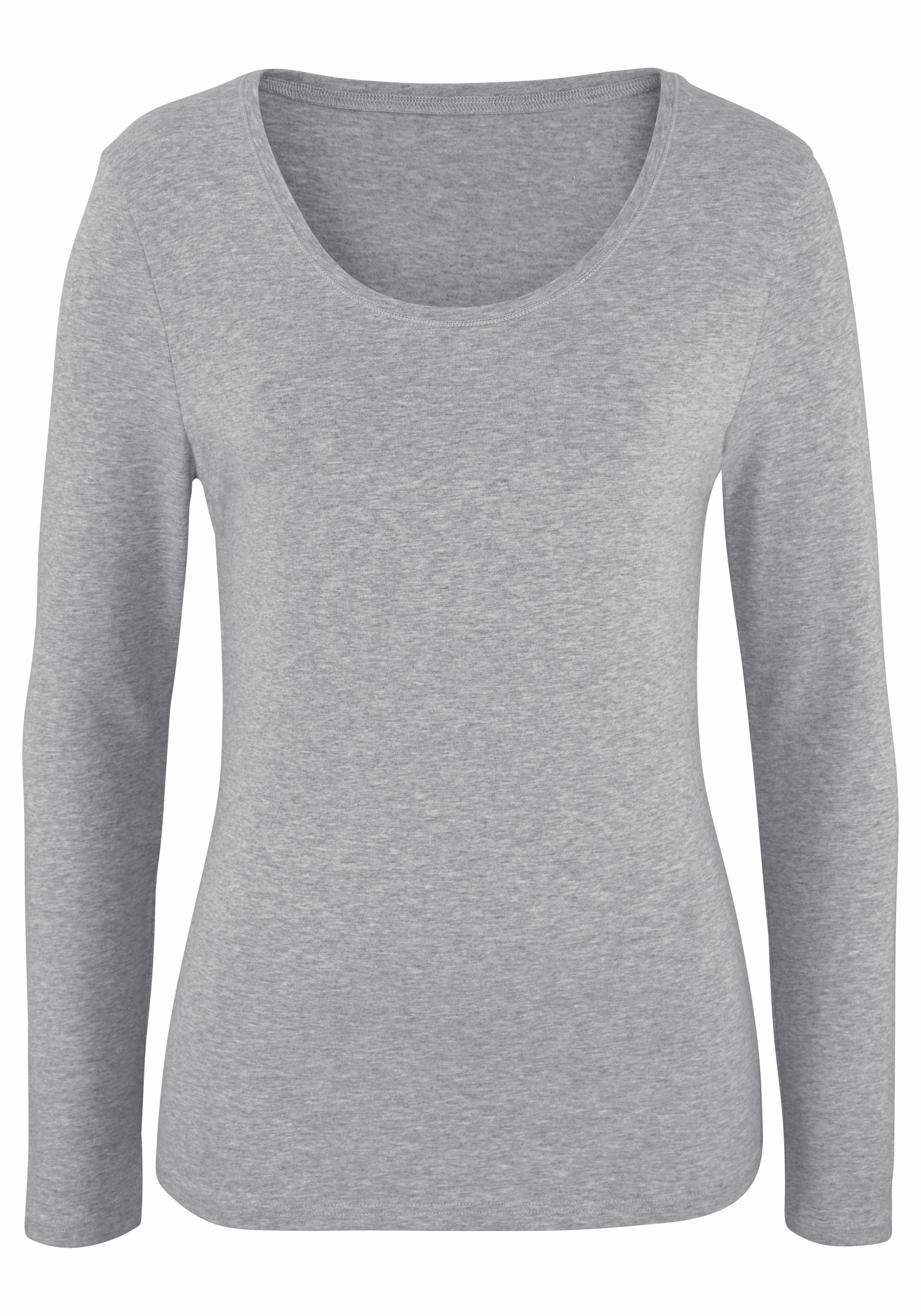 Vivance T-shirt à manches longues »aus elastischer Baumwoll-Qualität« 2er-Pack, 