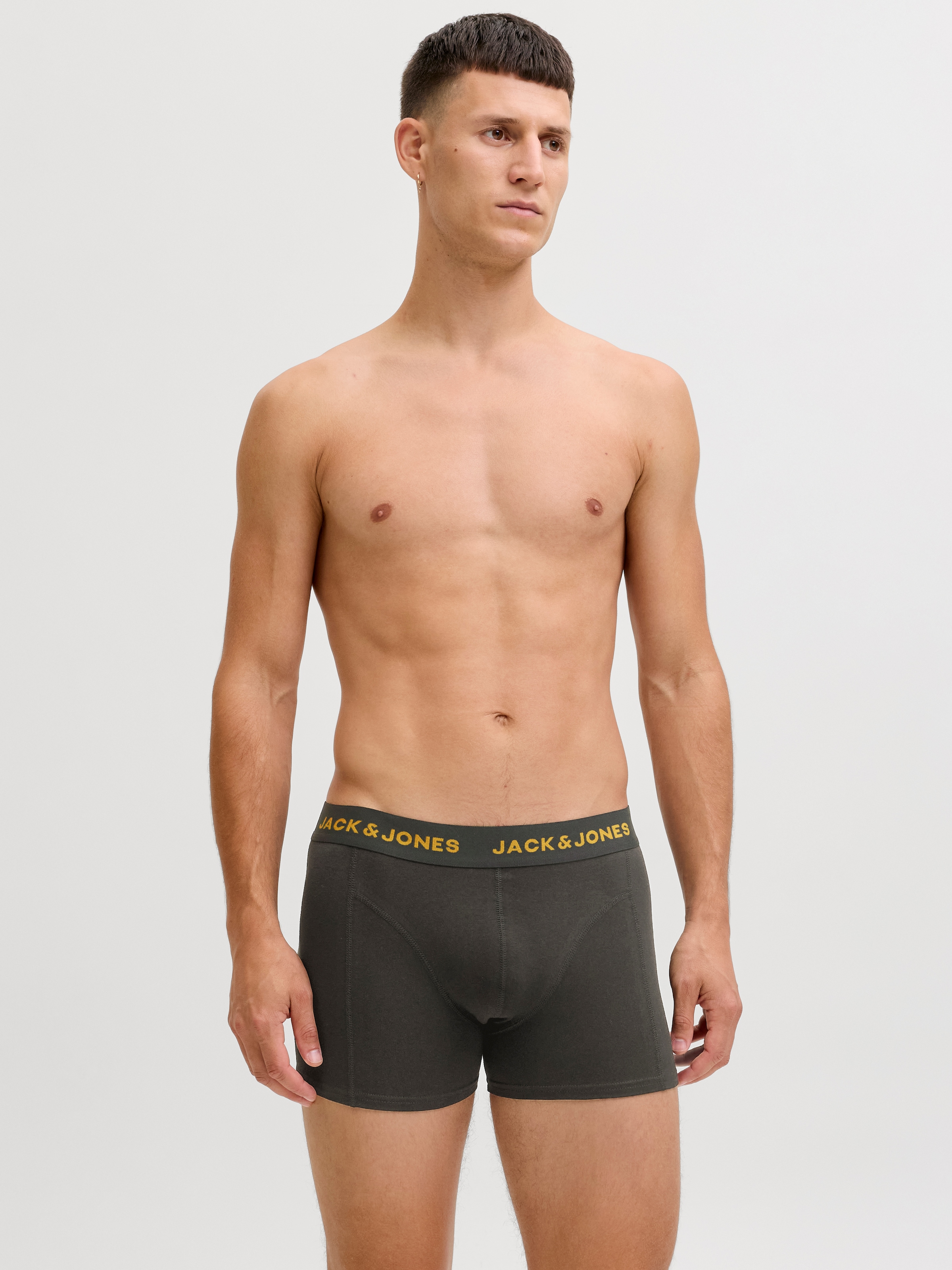 Jack & Jones Tronc »JACBOLT SOLID TRUNKS 12 PACK« Paquet, 12 cuis mélange de coton, ceinture élastique