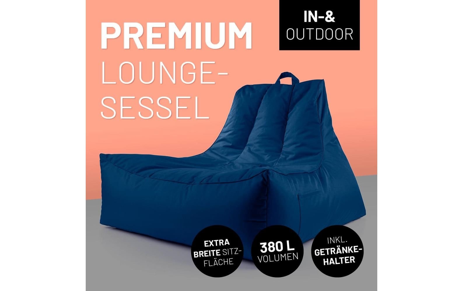 Lumaland Pouf »Lounge mit Flaschenhalter 380 l«