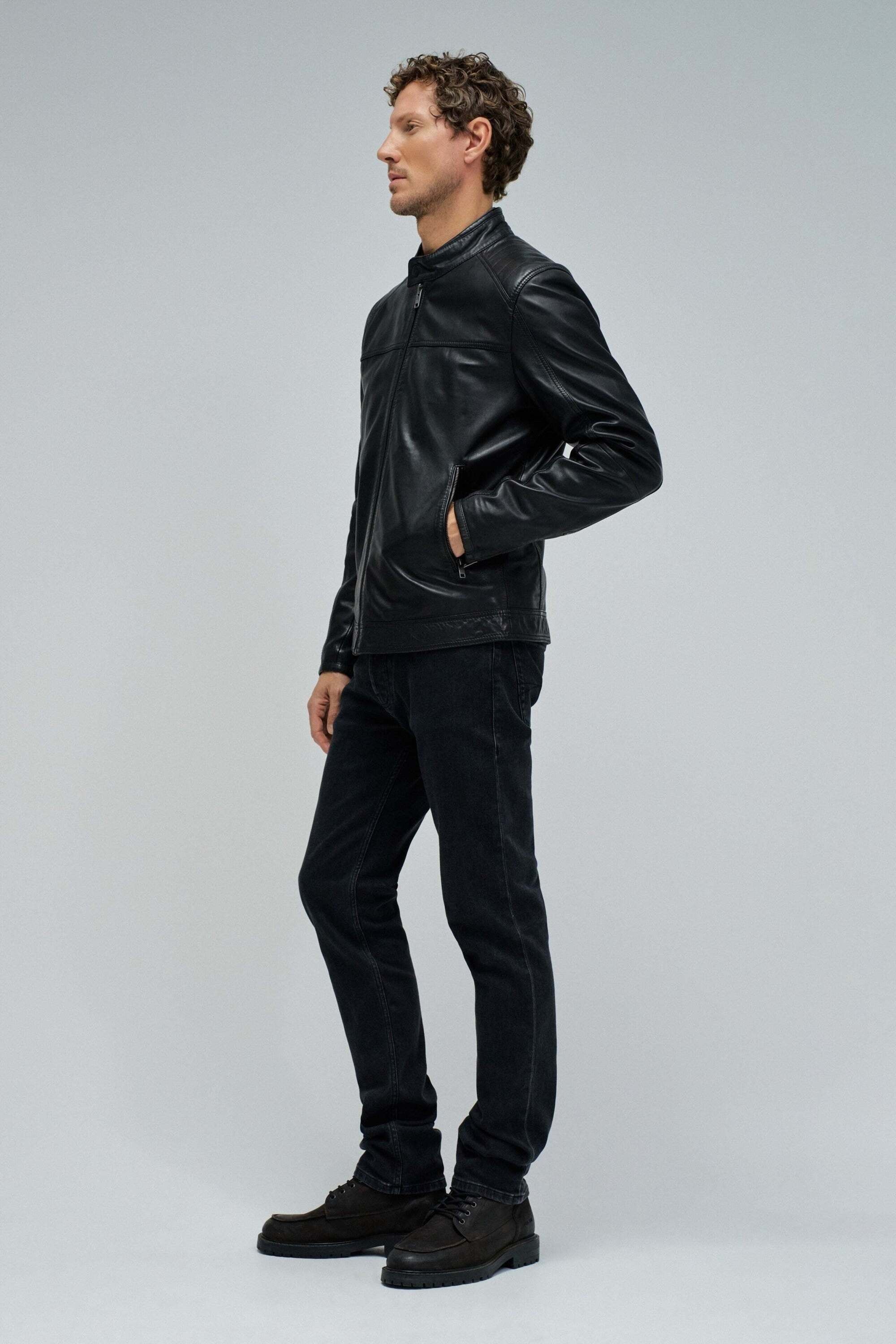 Salsa Veste en cuir »Salsa Jeans Lederjacke Biker«