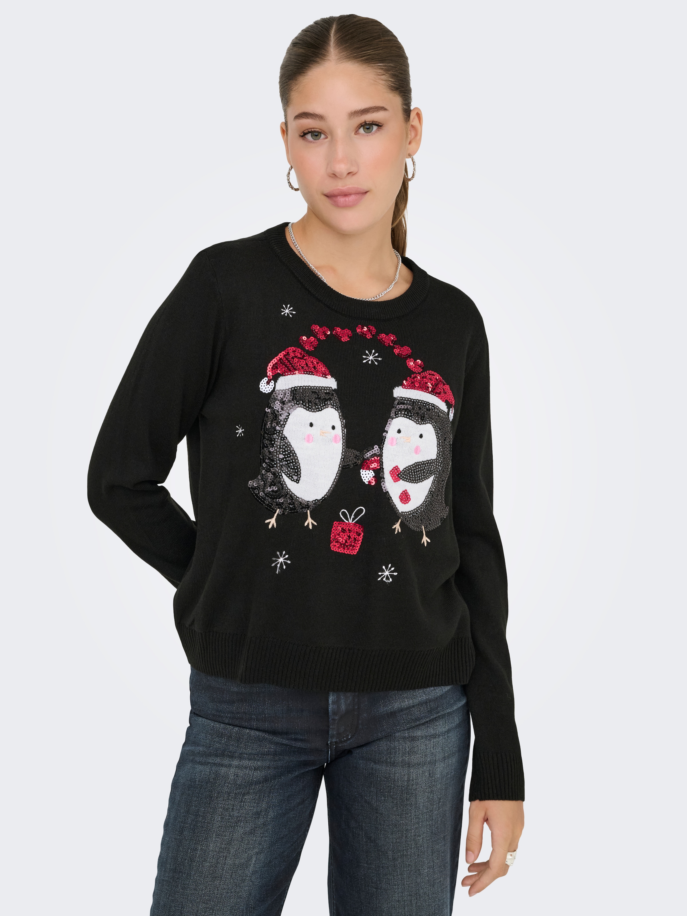 Image of ONLY Weihnachtspullover "ONLXMAS SHINE LS ONECK KNT"