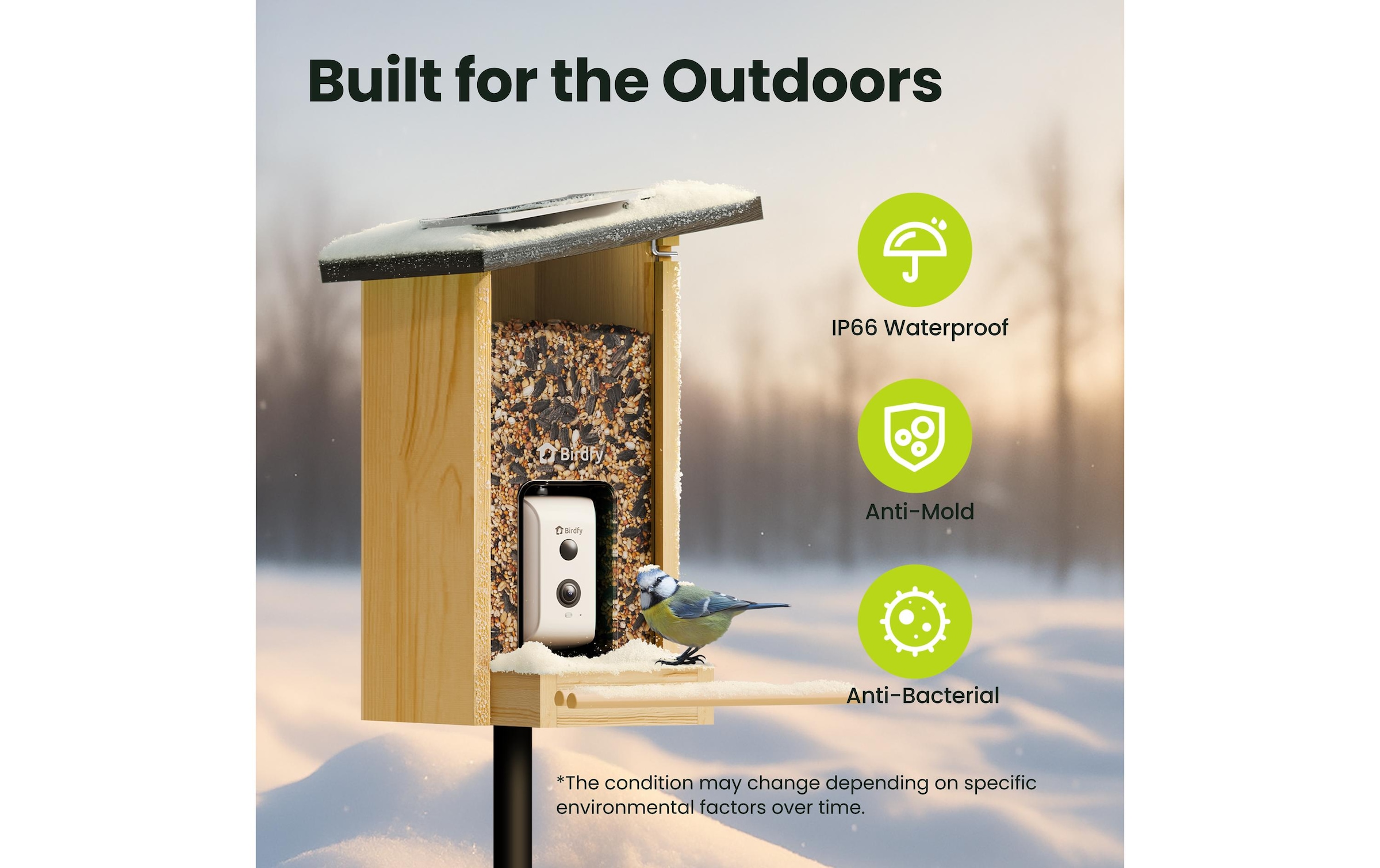 Birdfy Distributeur de nourriture »mit AI-Kamera«