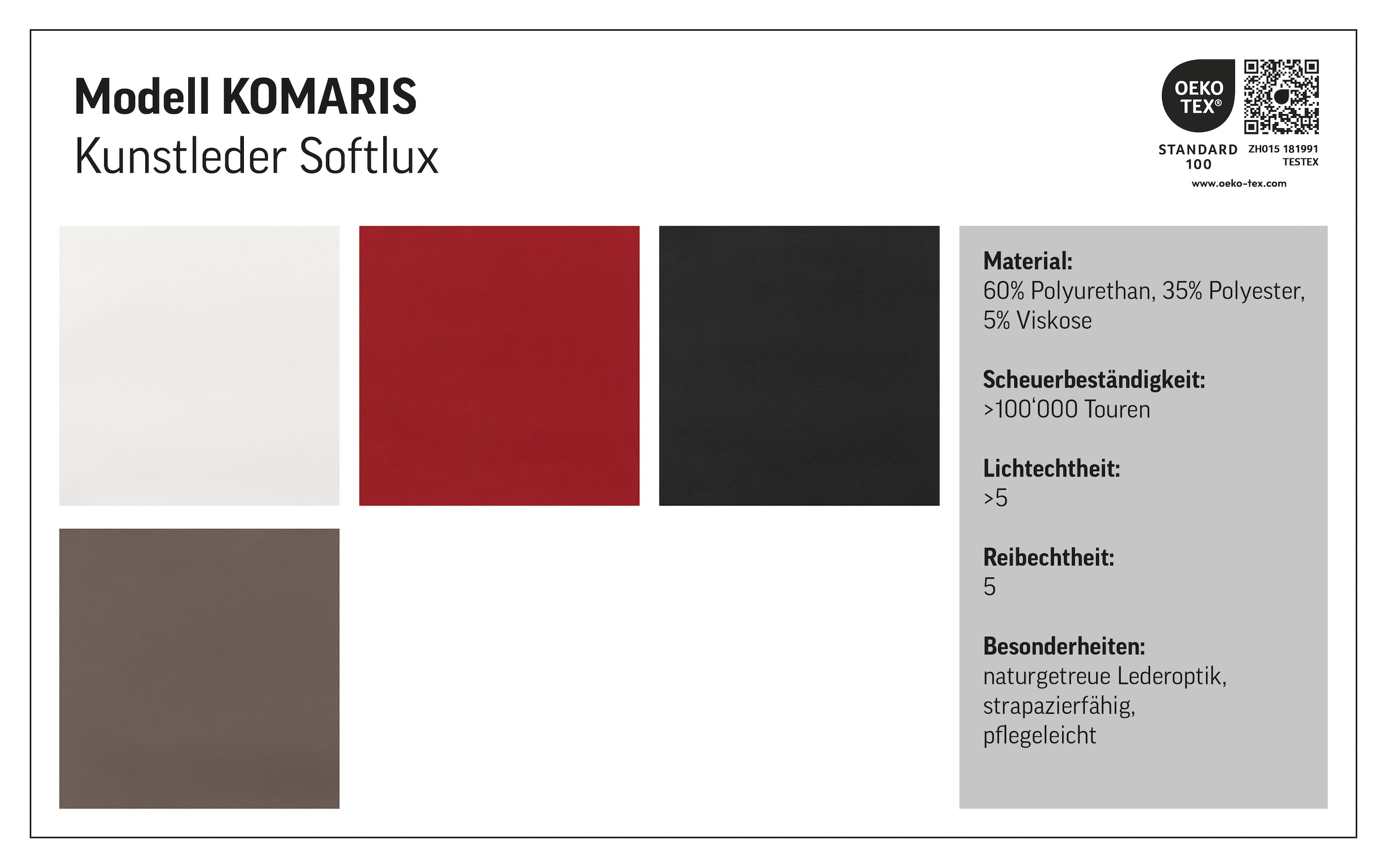 COTTA Polstergarnitur »Komaris L-Form«, (Set), Set bestehend aus: Ecksofa mit Kopfteilverstellung & Hocker