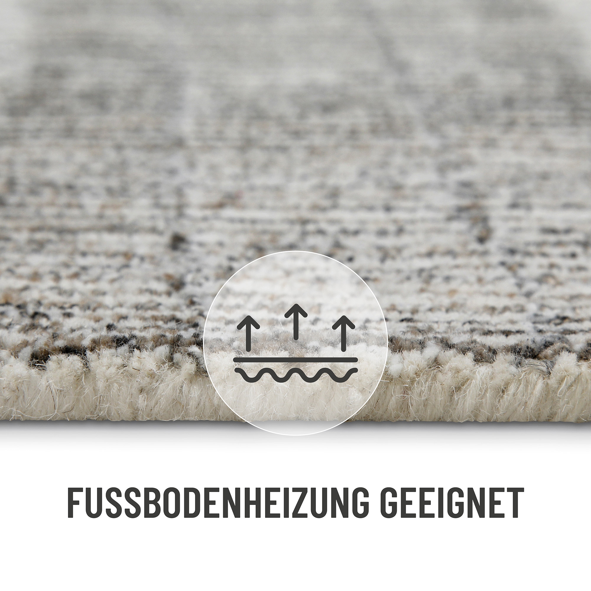 Wecon home Teppich »Hamptons FORTY«, rechteckig, 11 mm Höhe, Läufer, Fasermix, Kurzflor, Wohnzimmer, Schlafzimmer, Streifen Muster