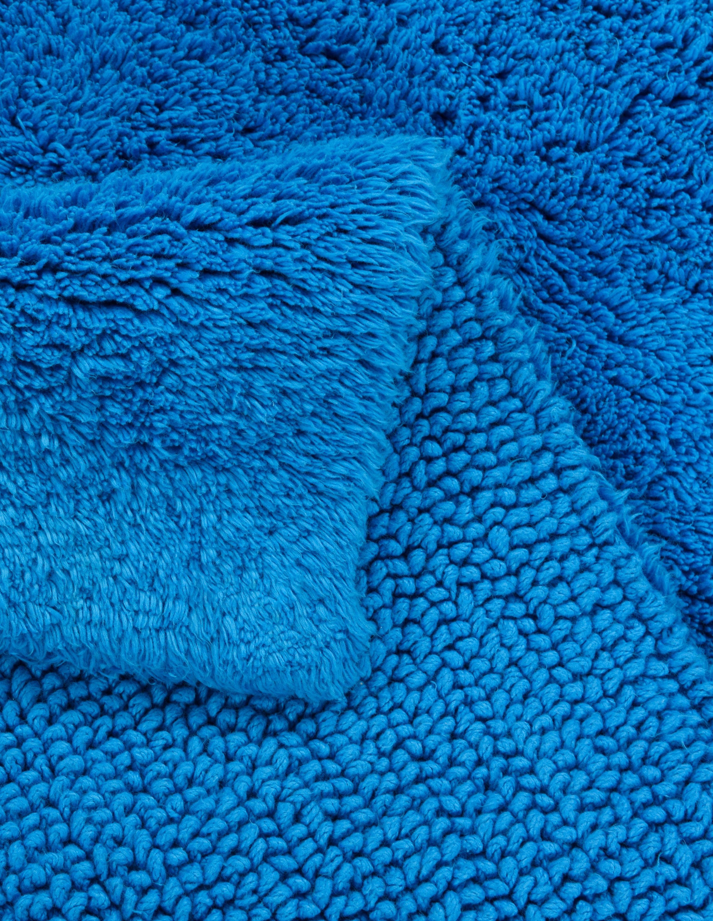 TOM TAILOR HOME Badematte »Cotton Double Uni«, beidseitig nutzbar-fussbodenheizungsgeeignet-strapazierfähig, Badteppich, Uni Farben, rechteckig & quadratisch erhältlich