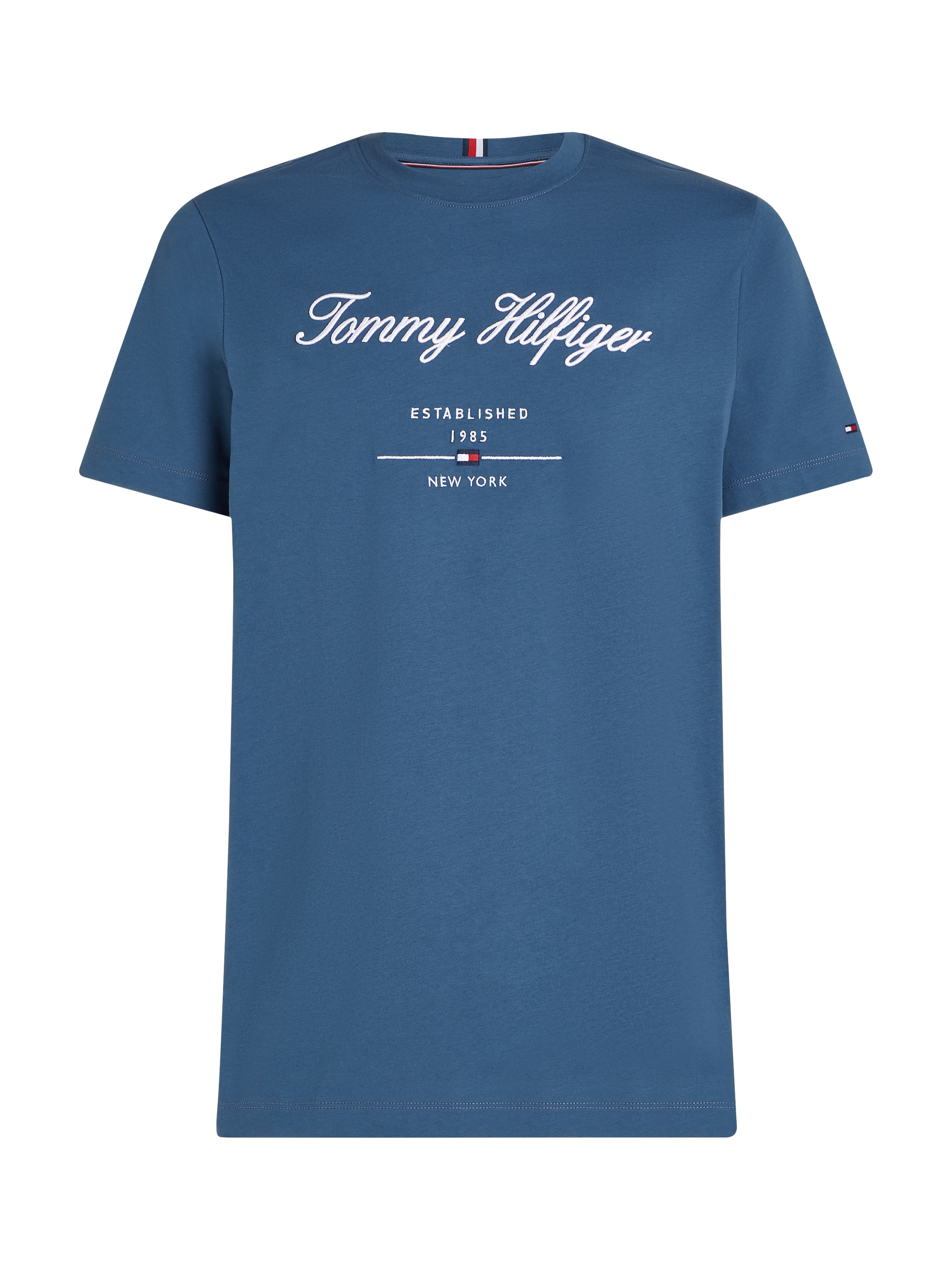 Tommy Hilfiger T-shirt »SCRIPT LOGO TEE« mit aufgesticktem Logo