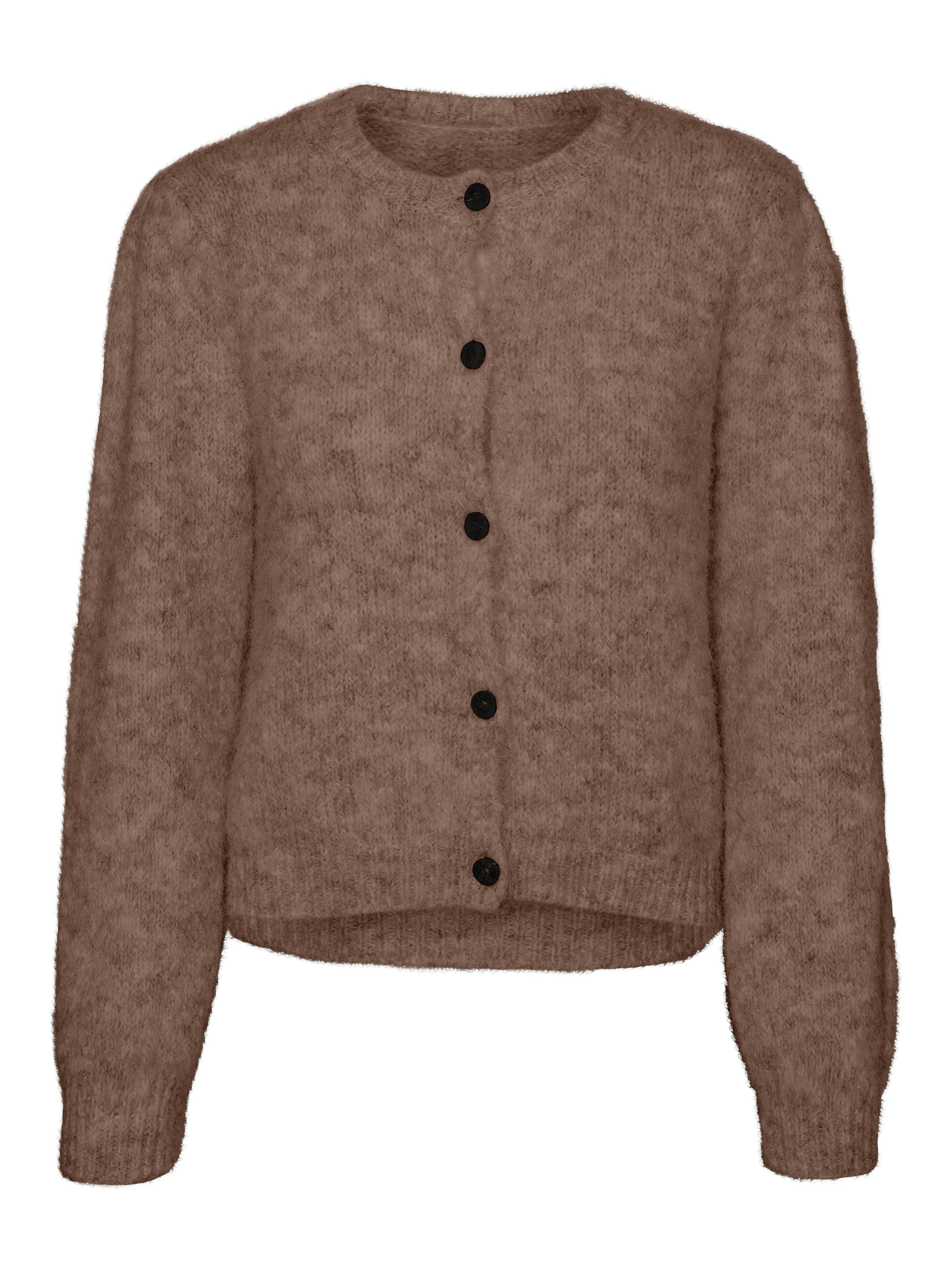 Vero Moda Strickjacke »VMNOVAH LS O-NECK BUTTON CARDI GA NOOS« Materialmix, regular fit