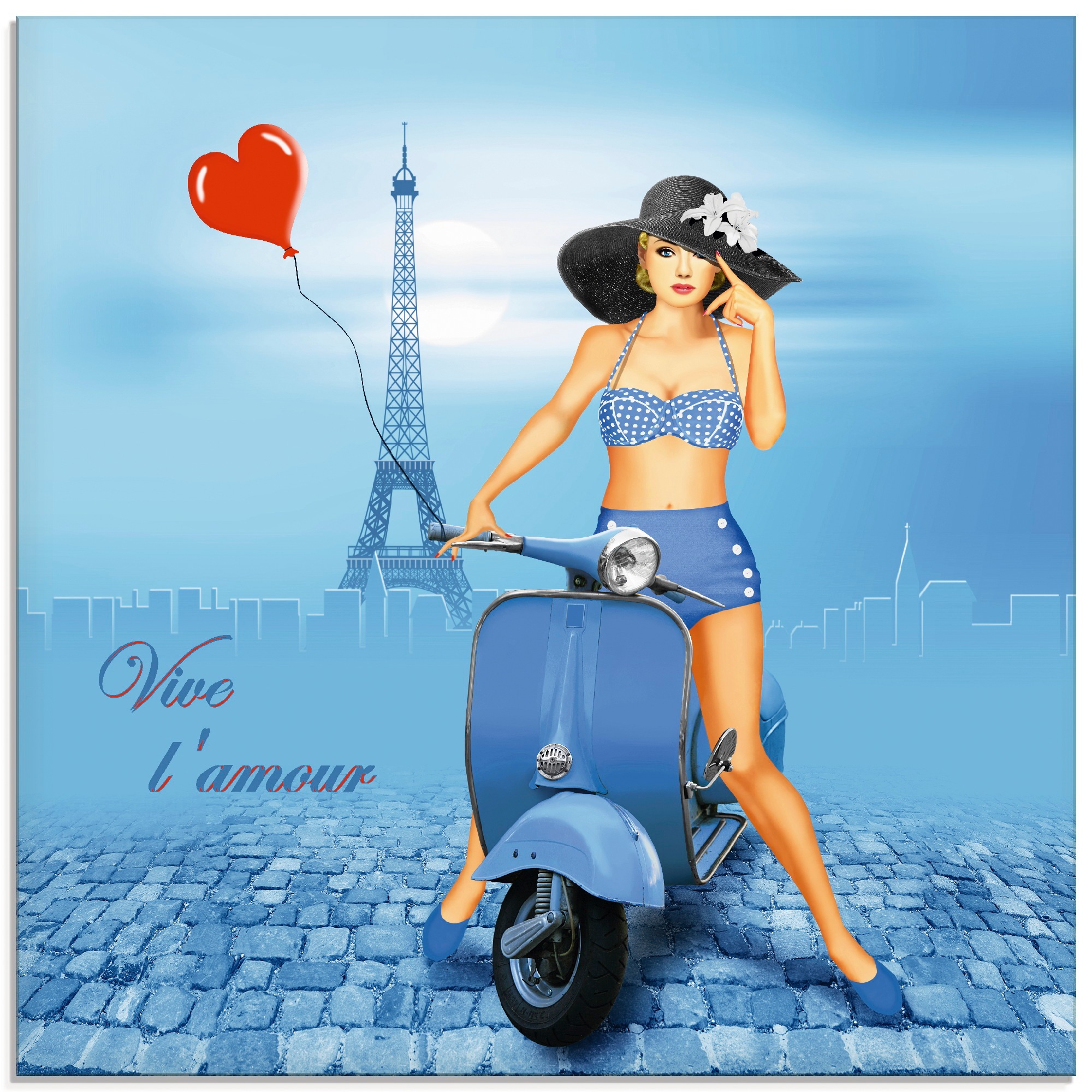 Image of Artland Glasbild »Es lebe die Liebe«, Frau, (1 St.) bei Ackermann Versand Schweiz