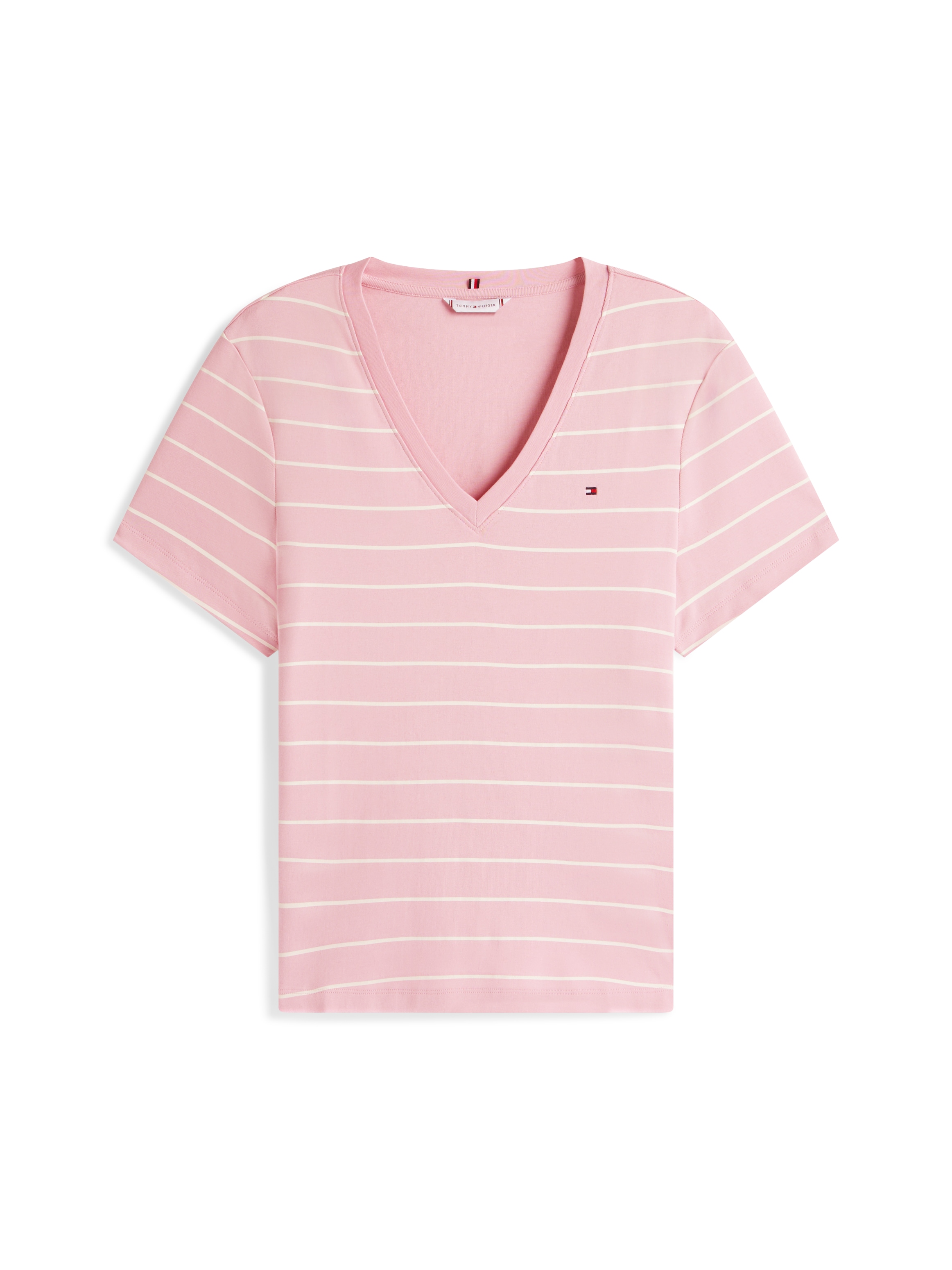 Tommy Hilfiger Curve T-shirt en V »CRV SLIM CODY V-NK SS« in grossen Grössen, Baumwoll-Qualität
