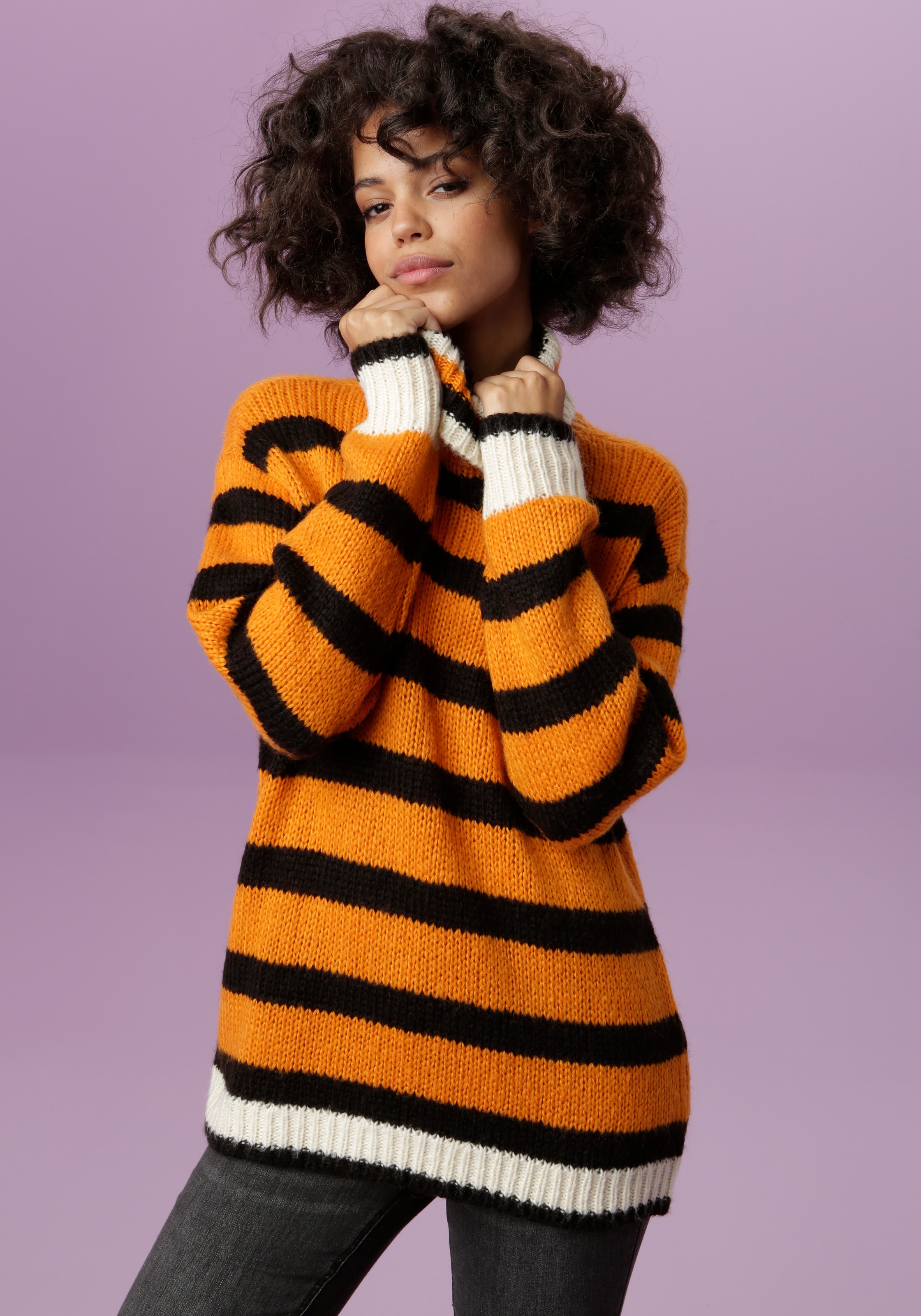 Image of Aniston CASUAL Strickpullover, im harmonischem Streifen-Dessin - NEUE KOLLEKTION bei Ackermann Versand Schweiz