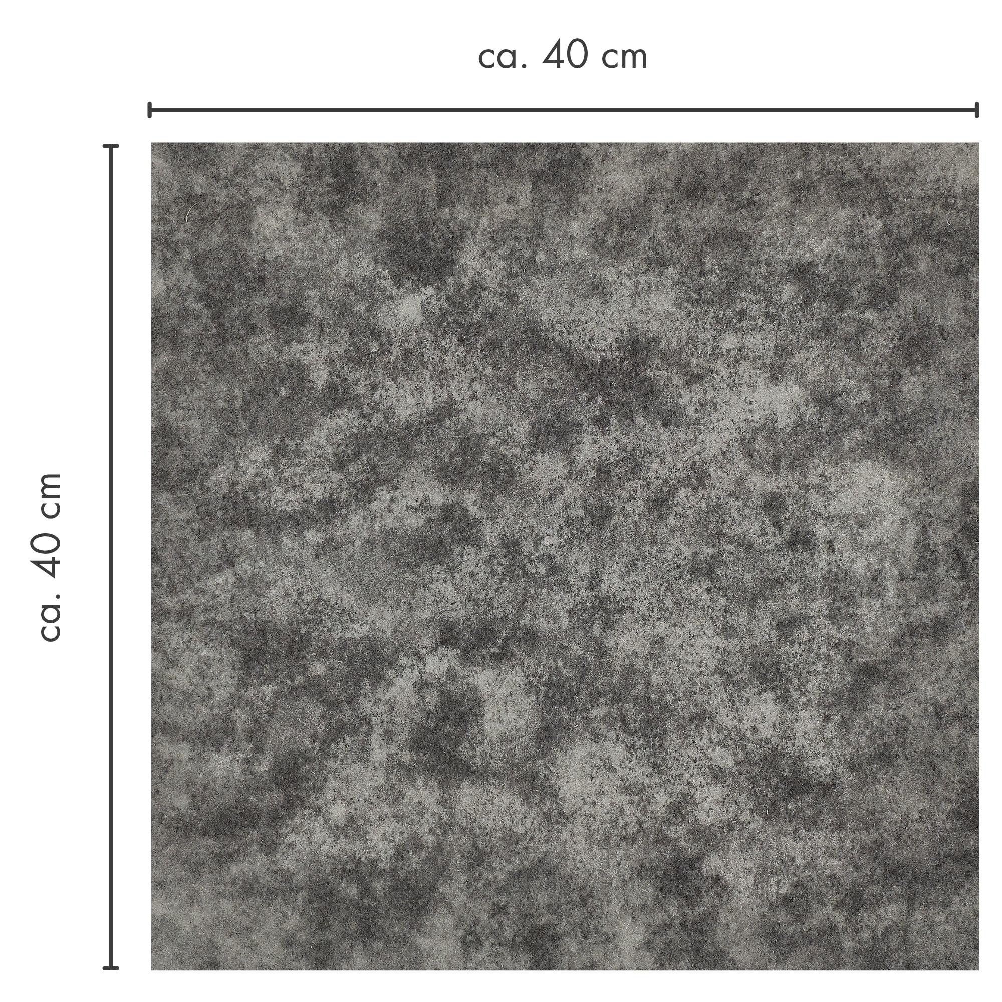 Andiamo Teppichfliese »Colmar Nadelfilz« quadratisch 4 mm Höhe 40x40 cm, selbstklebend, robust & strapazierfähig, 25 Stück (4 qm)