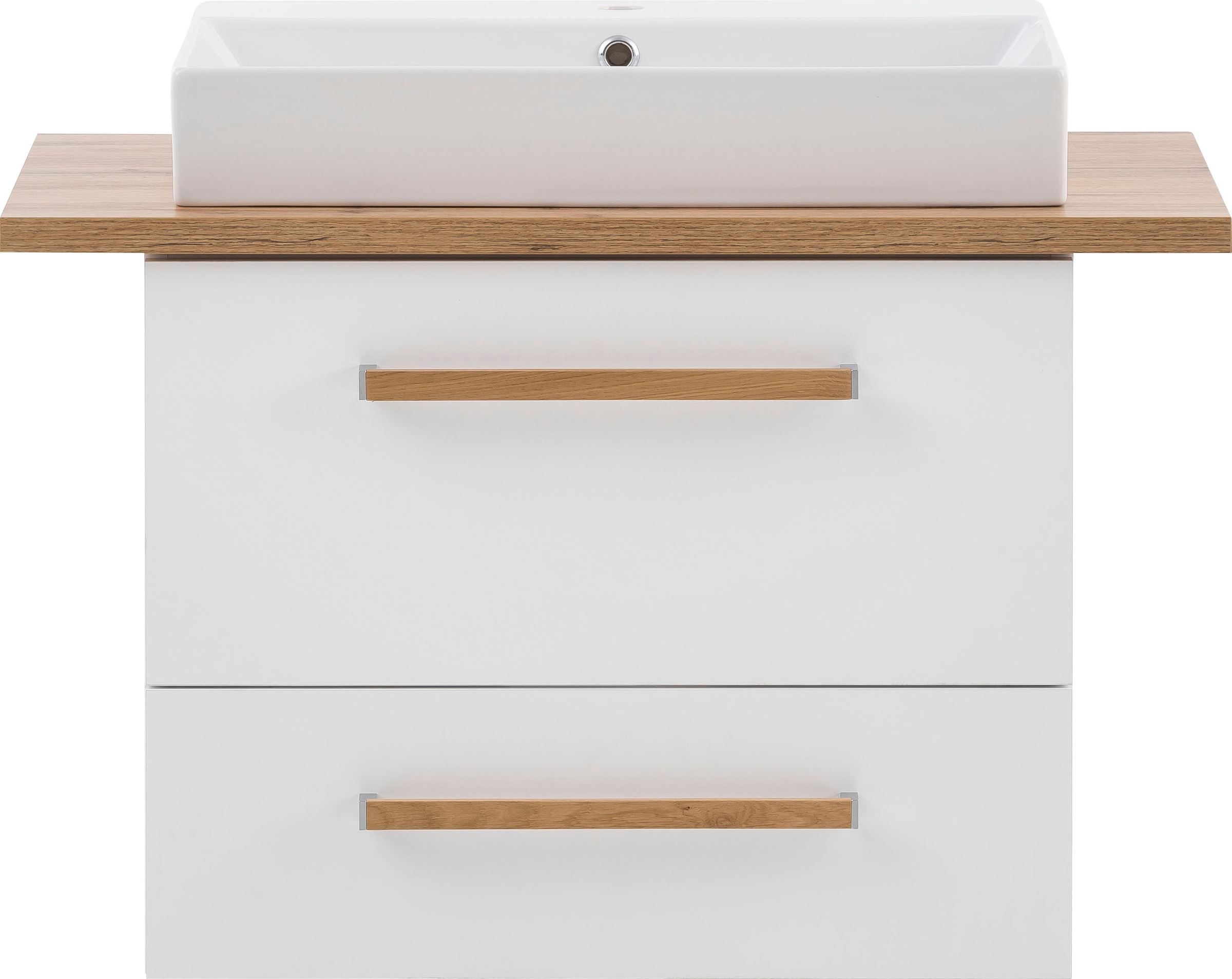SCHILDMEYER Waschtisch »Duo«, BxH: 82,2 x 61,5 cm, Sanitärkeramik, 1 Becken - weiss