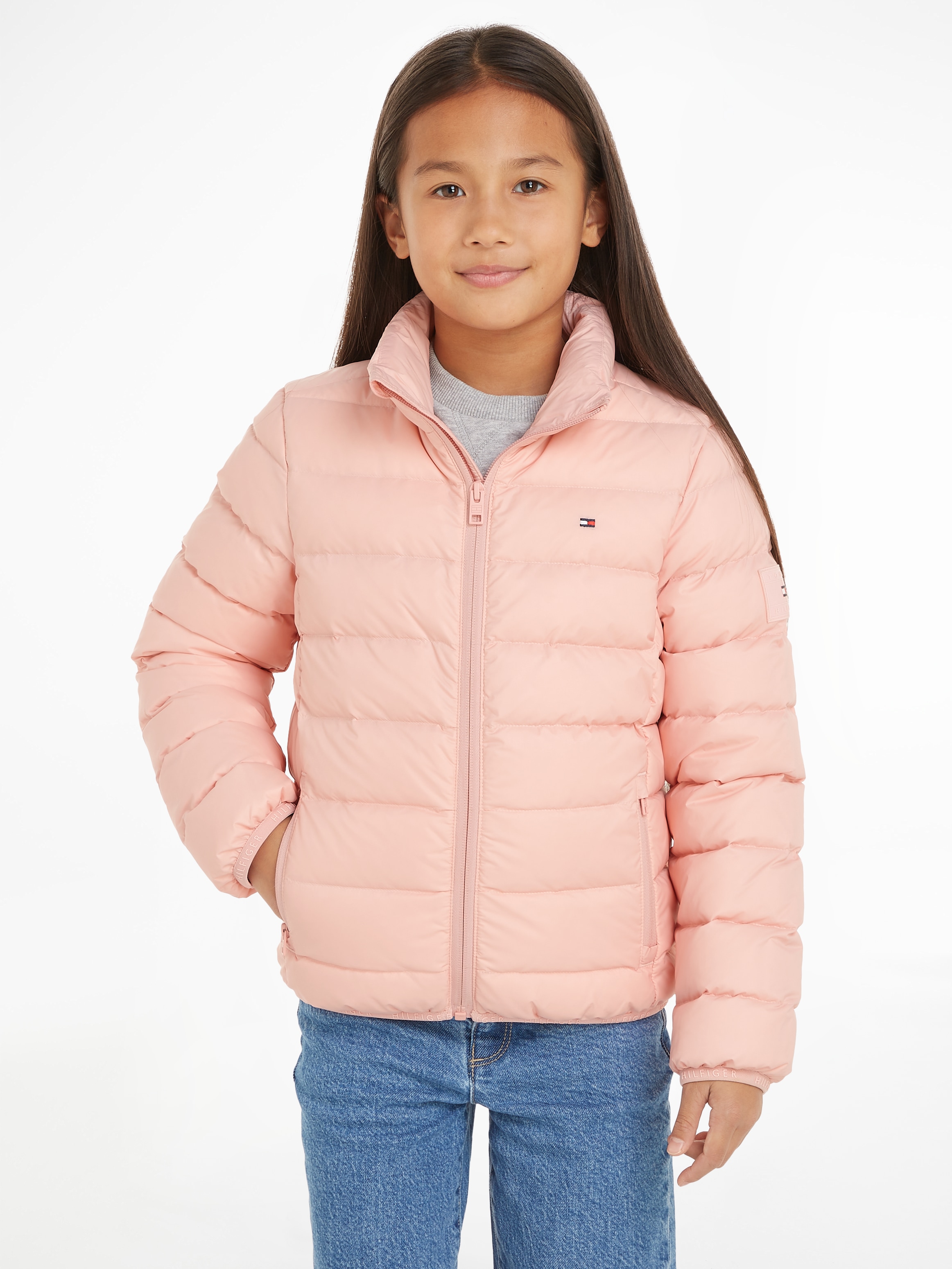 Steppjacke »U ESSENTIAL LIGHT DOWN JACKET«, Kinder bis 16 Jahre mit Logostickerei