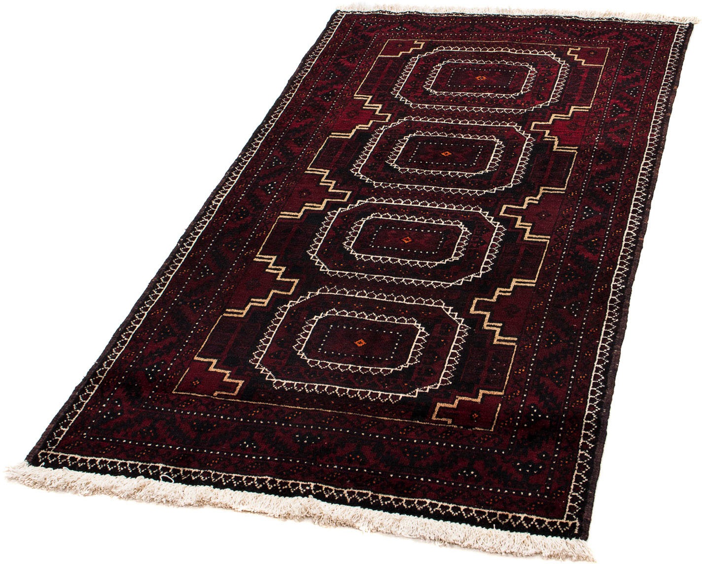 Image of morgenland Orientteppich »Belutsch - 153 x 84 cm - dunkelrot«, rechteckig, 8 mm Höhe, Wohnzimmer, Handgeknüpft, Einzelstück mit Zertifikat bei Ackermann Versand Schweiz