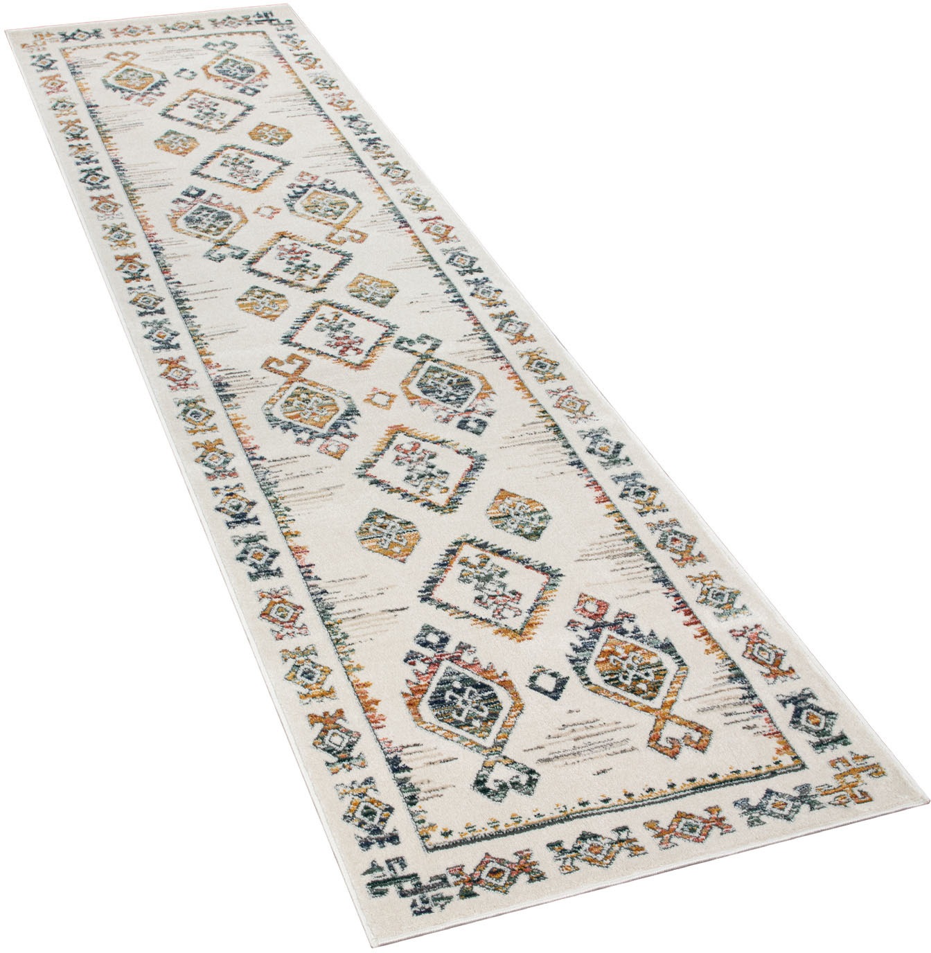 Image of Paco Home Läufer »Harnuba 766«, rechteckig, 9 mm Höhe, Teppich-Läufer, Kurzflor, Motiv Rauten, ideal im Flur & Schlafzimmer bei Ackermann Versand Schweiz