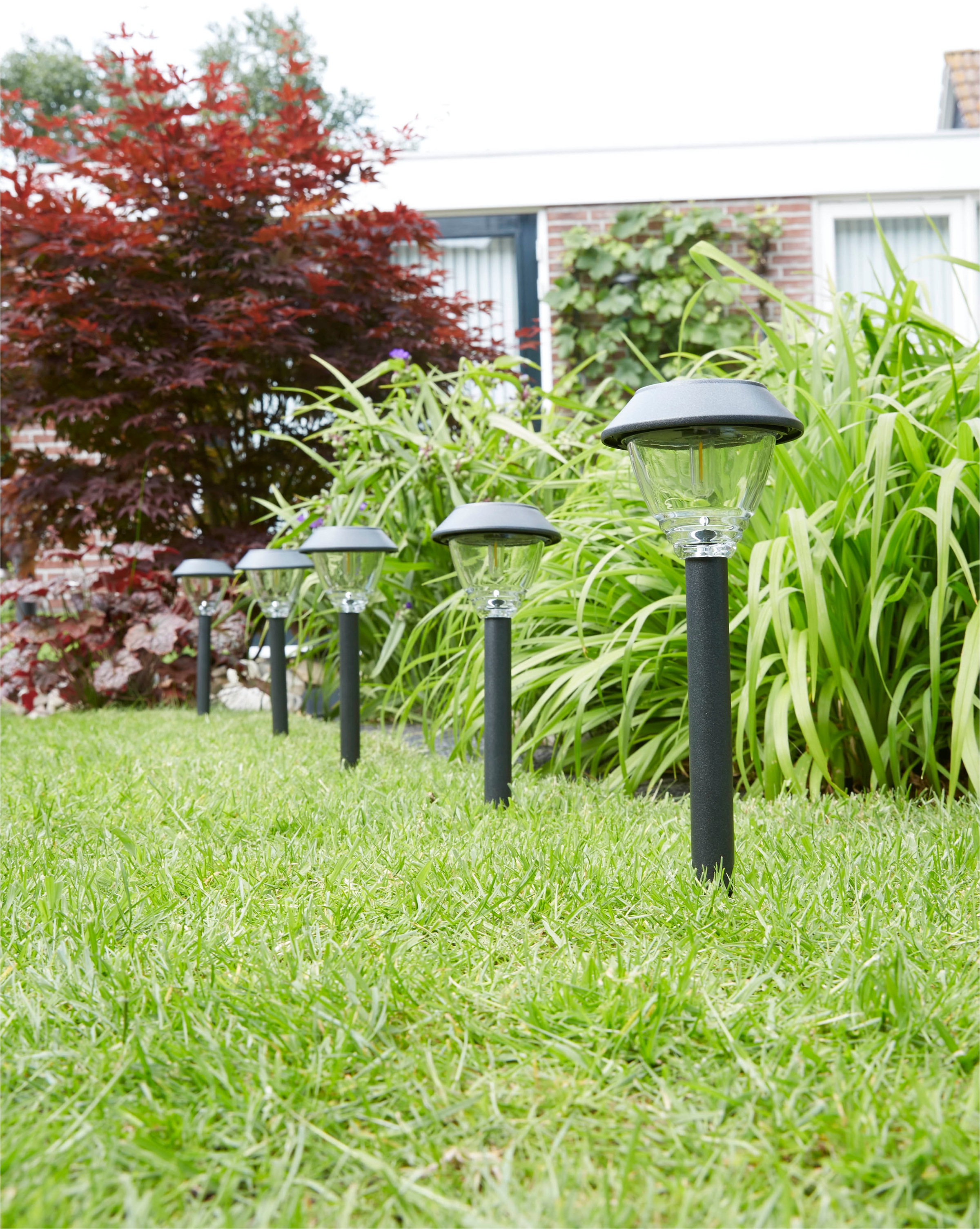 LUXFORM Gartenleuchte »Solar-Gartenlampe - Kodiak - 2 St - 5 Lumen - LED« LED-Modul 2 Stk. Aus Edelstahl & Glas gefertigt