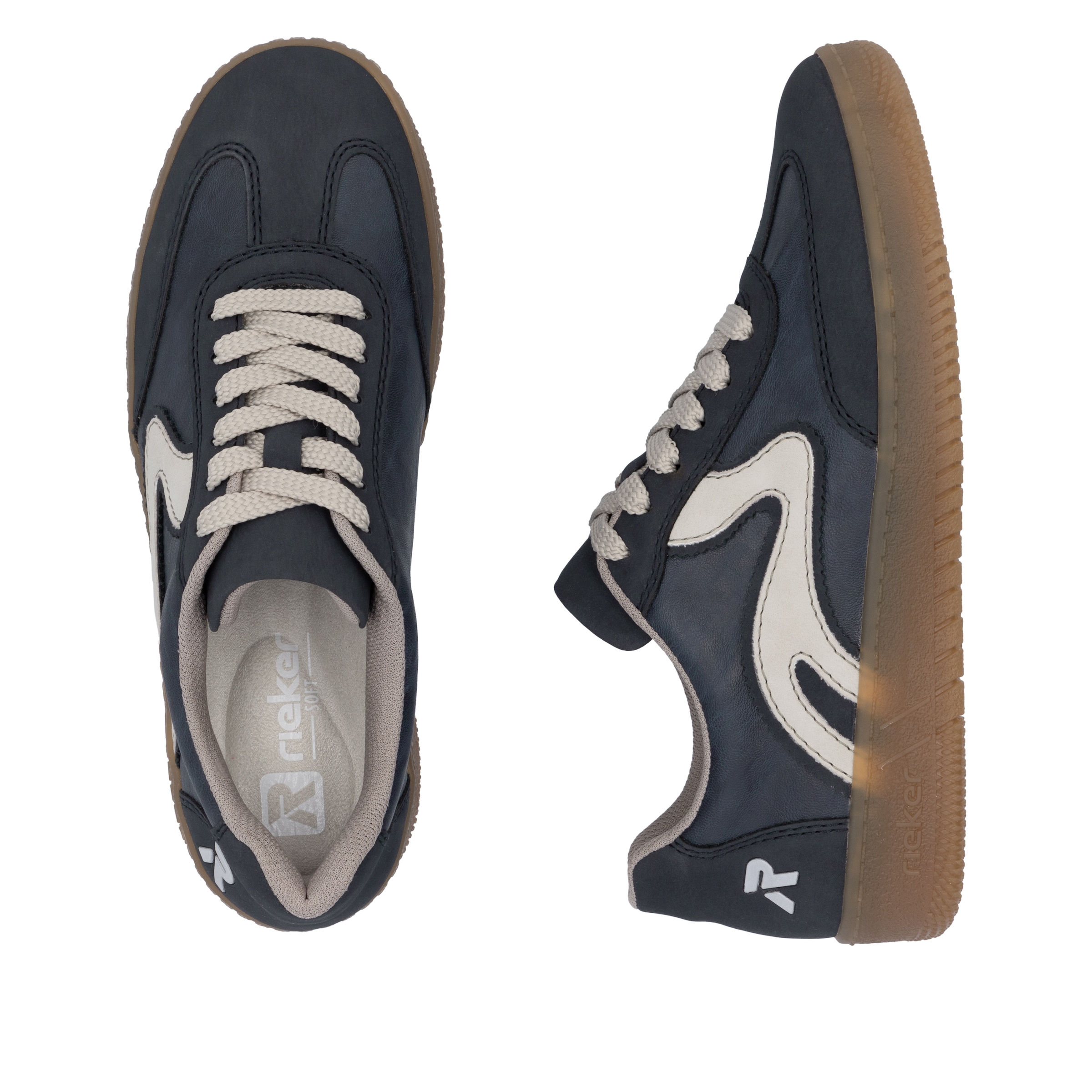 RIEKER Sport Baskets à plateforme  , Freizeitschuh, Halbschuh, Schnürschuh in veganer Verarbeitung