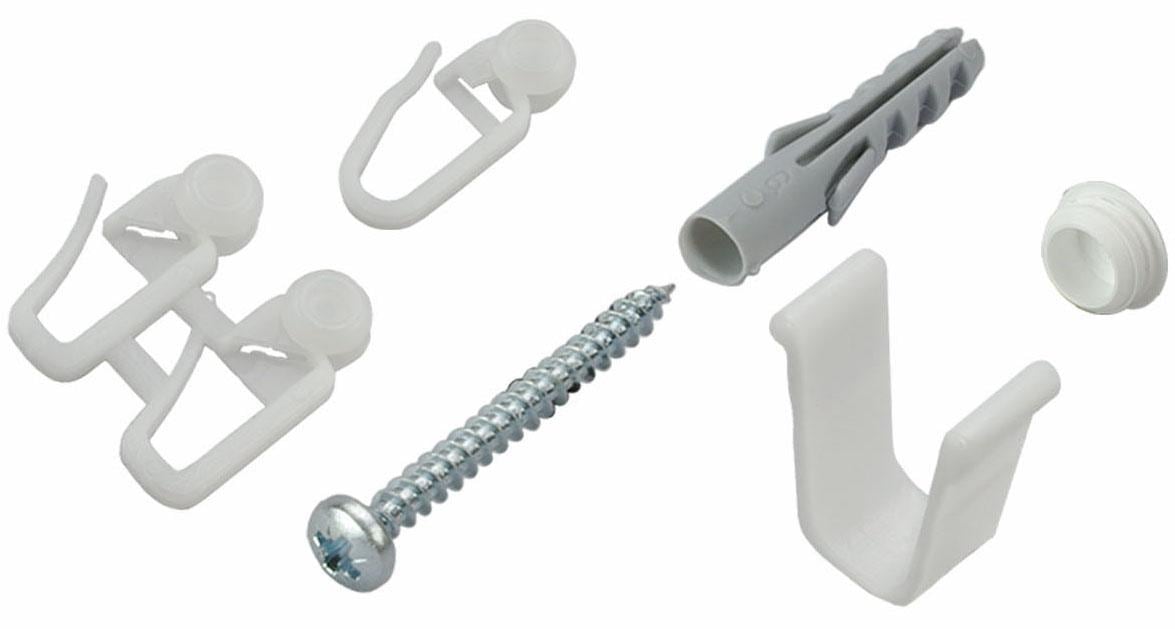 Image of Liedeco Sichtschutzbefestigungen Zubehör-Set "für 1-läufige Gardinenschienen"