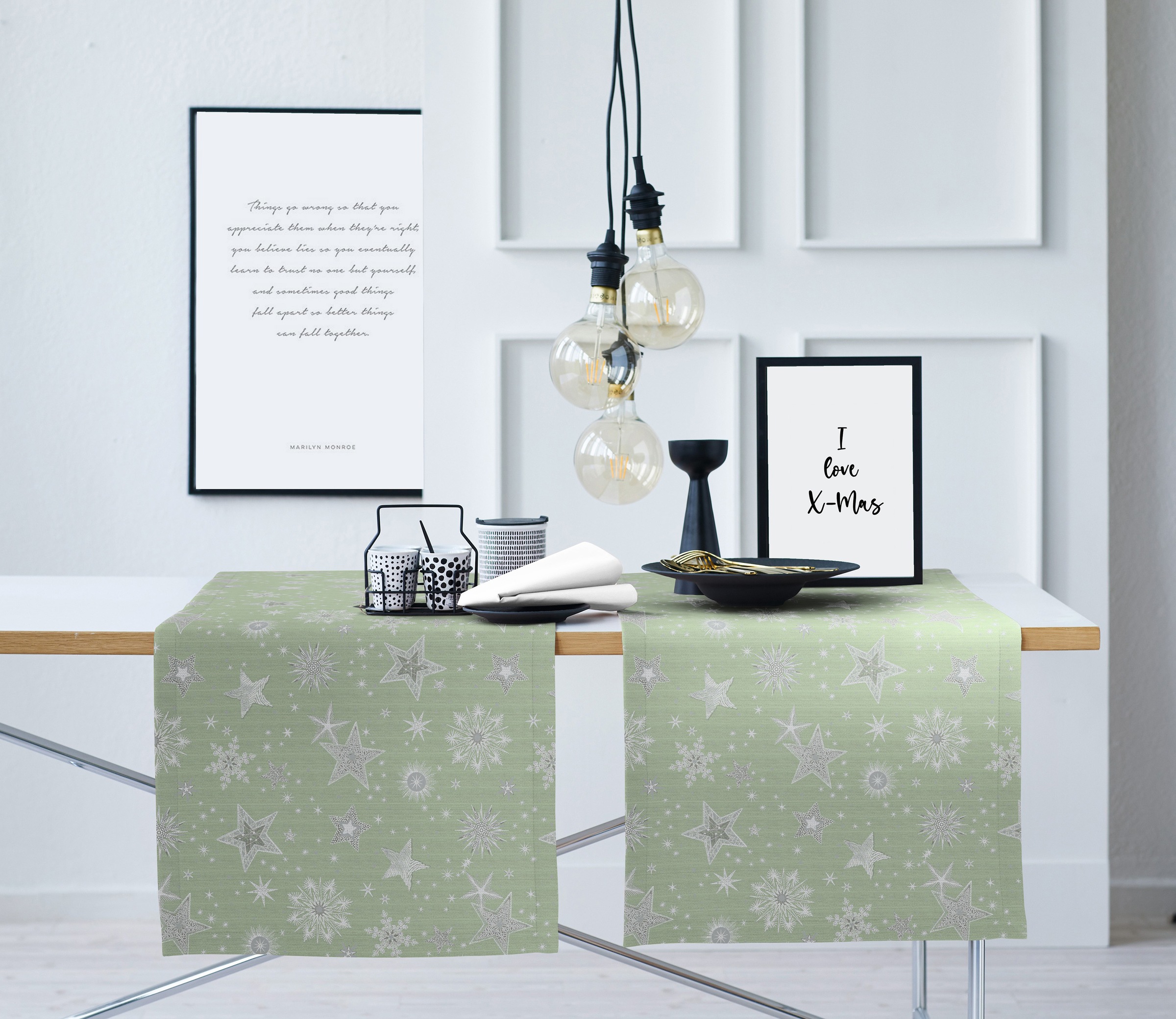 APELT Tischläufer "9602 CHRISTMAS ELEGANCE, Weihnachtsdeko, Weihnachten" Lurex-Jacquardgewebe